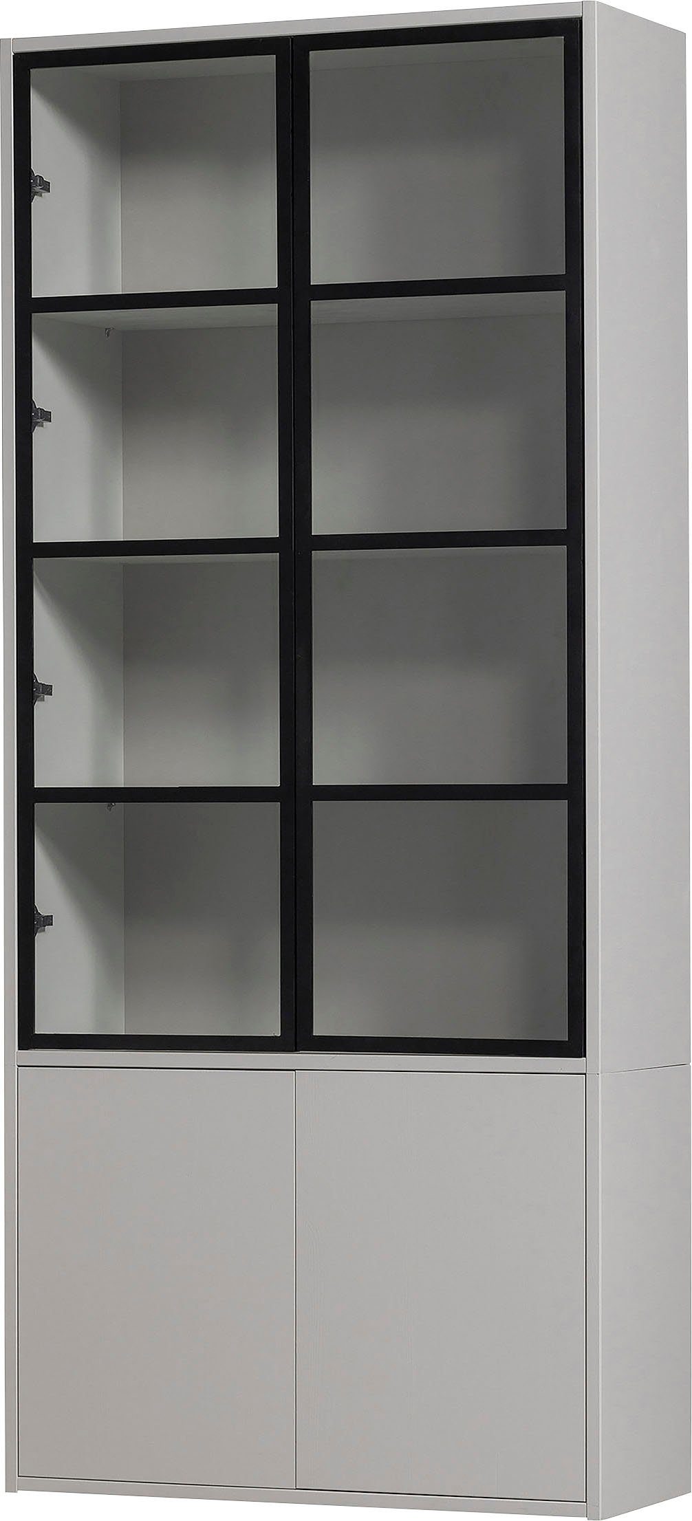 WOOOD Vitrinekast Basic met vier deuren, breedte 101 cm