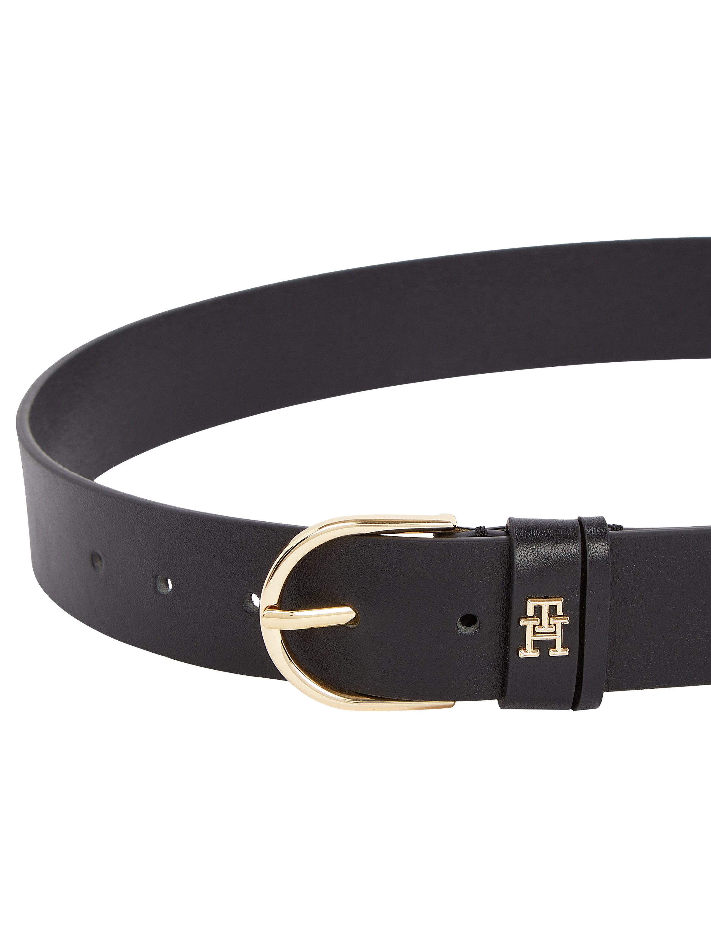 Tommy Hilfiger Leren riem ESSENTIAL EFFORTLESS 3.5 Ovale eenvoudig pin sluiting, logo-embleem