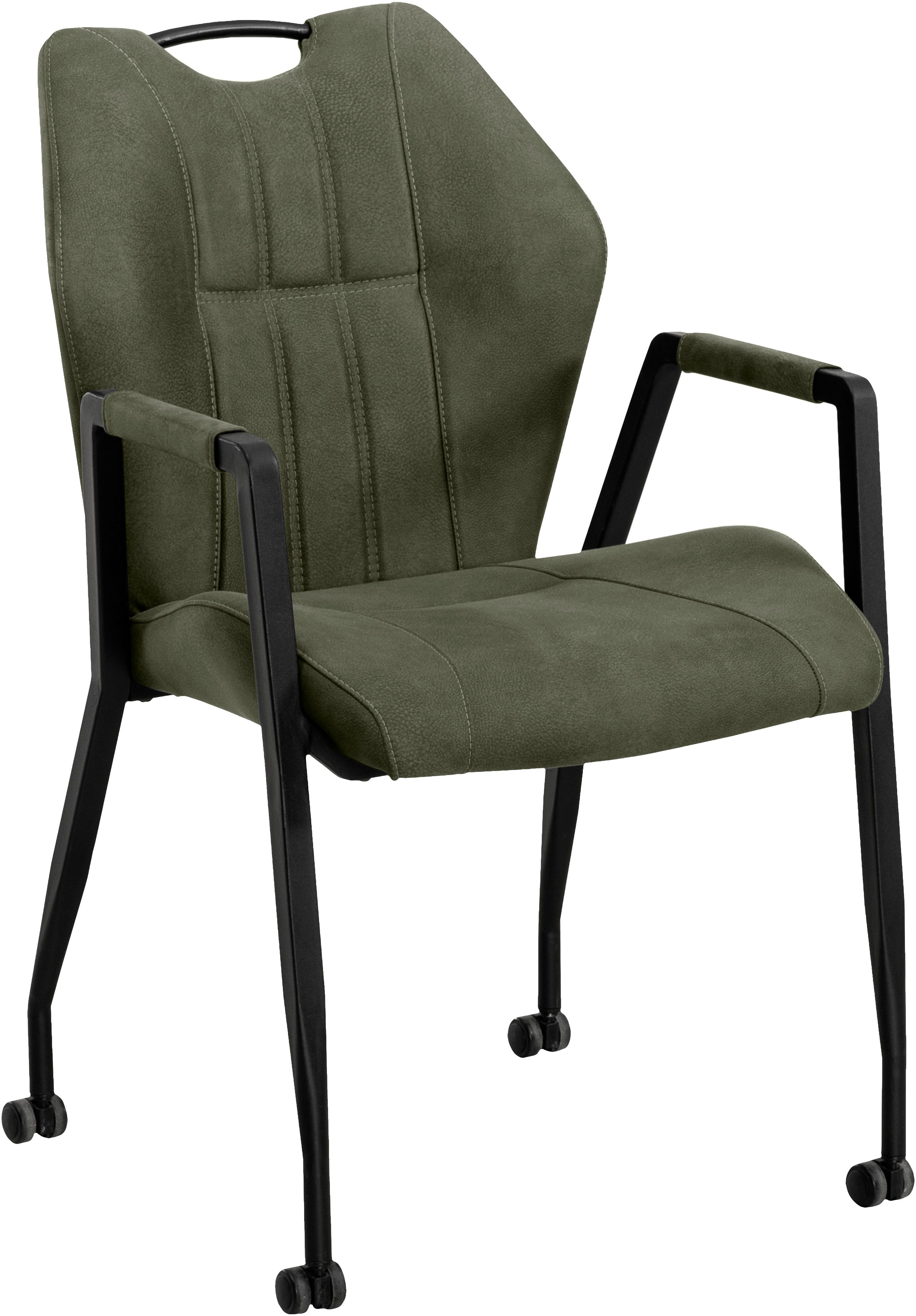 OMG Design Stoel met armleuningen Point Eetkamerstoel met wielen, bureaustoel (set)