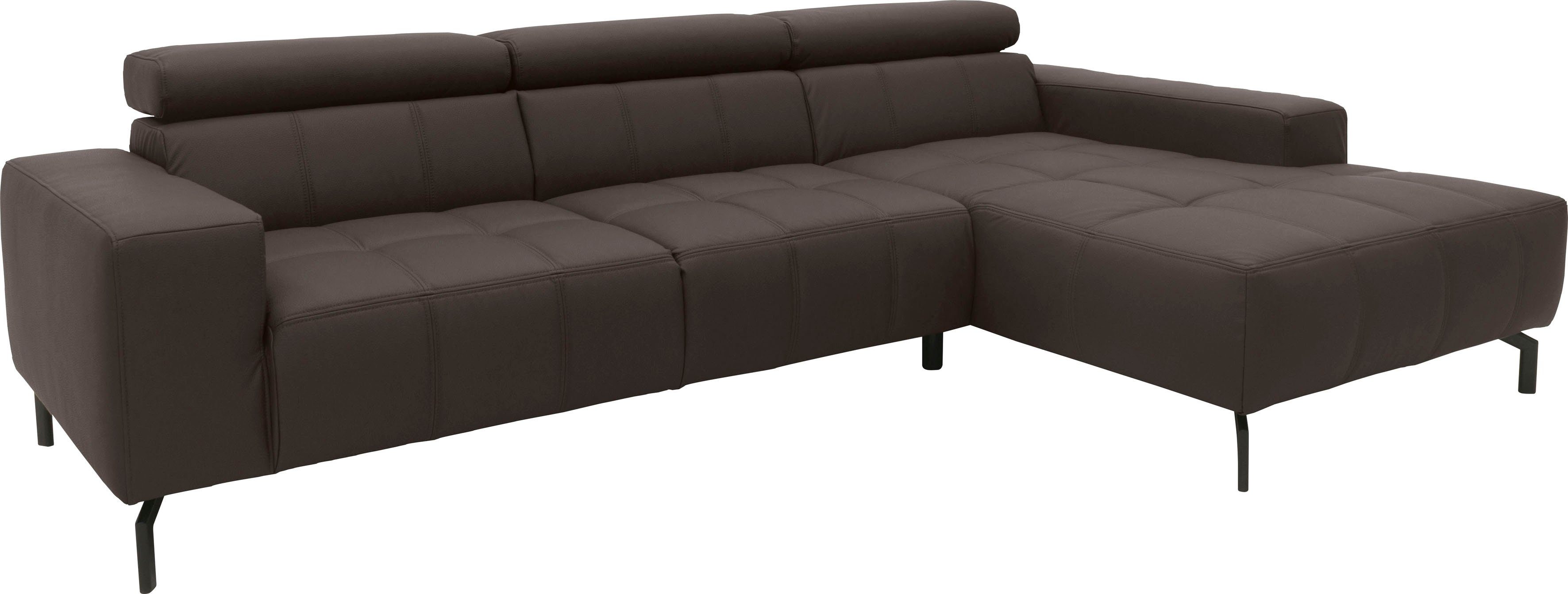 DOMO collection Hoekbank Cunelli mooie zitnaden als designelement, stevige zitcomfort, L-vorm