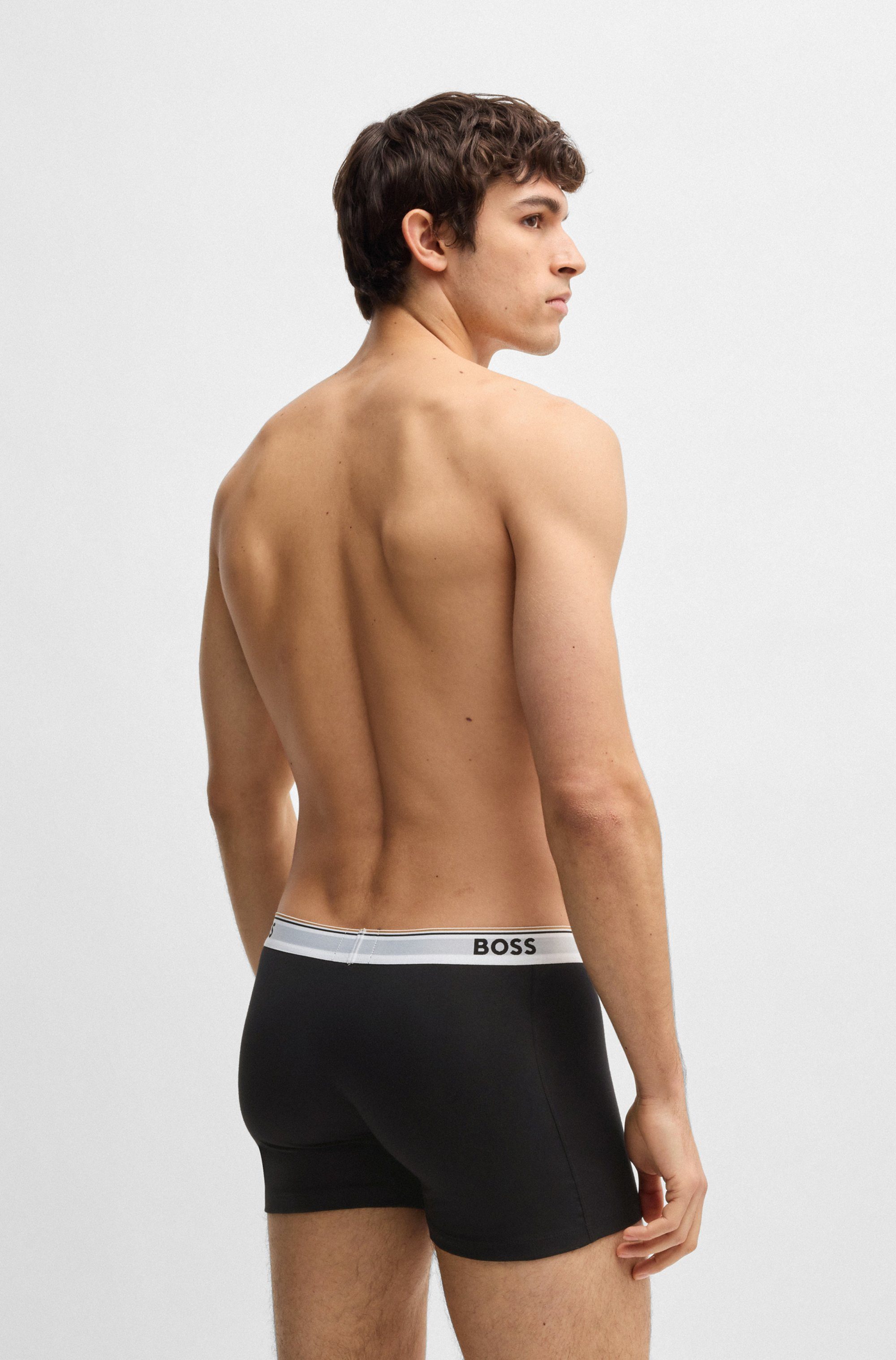 BOSS Lange boxershort BRIEF 3 PACK met in kleur bijpassende weefband (3 stuks)
