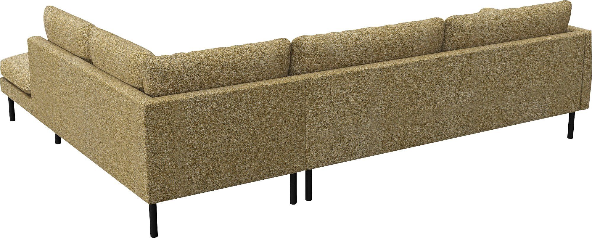 FLEXLUX Hoekbank Bolzano, elegant en comfortabel, L-vorm Zitting opgebouwd met koudschuim & staalgolven, losse zit- & rugkussens