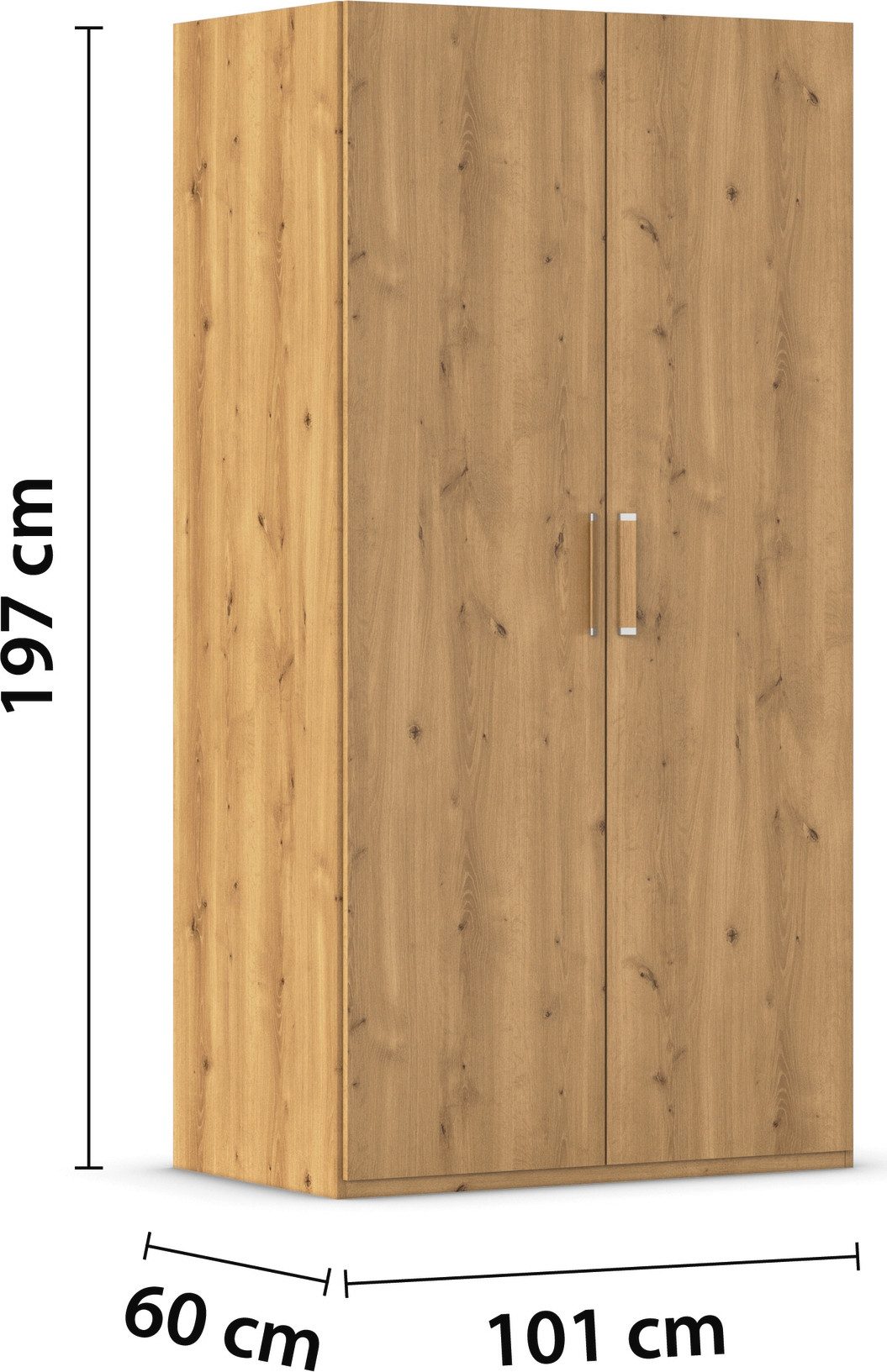 rauch Draaideurkast Kledingkast Kast Garderobe Slaapkamerkast EVELYN in elegante stijl, veel opbergruimte 4 breedtes en 2 hoogtes made in germany