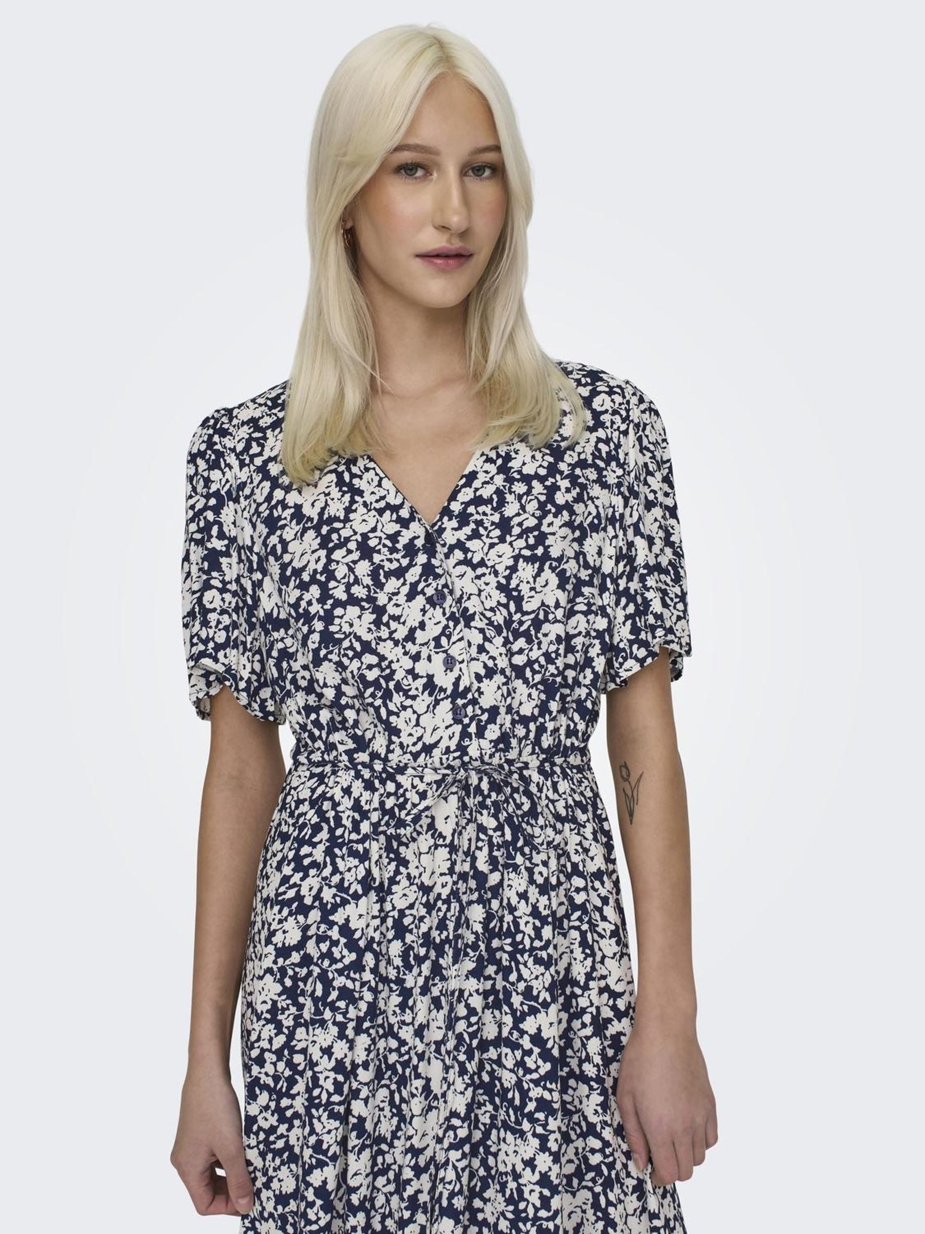 Only Zomerjurk ONLHALIA S/S MIDI DRESS WVN NOOS