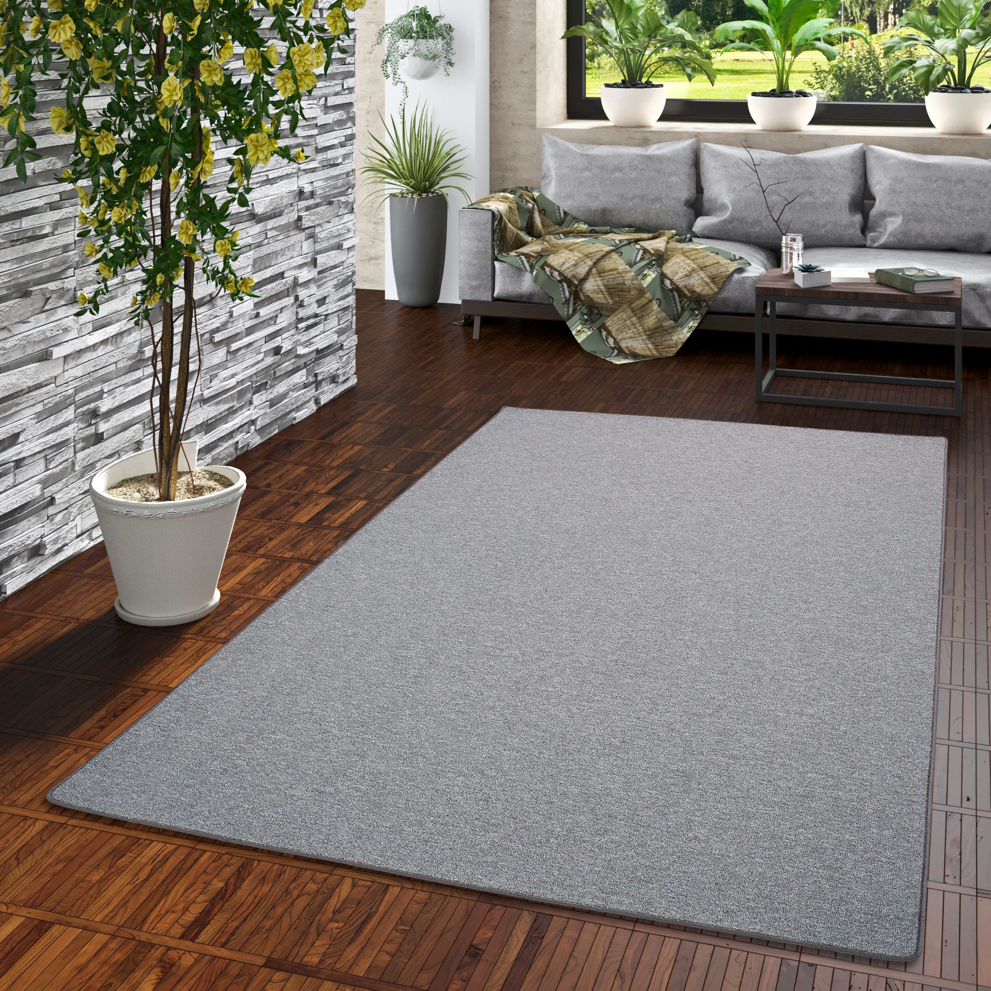 my home Vloerkleed Fortis Effen kleuren, lussen, geketteld, ook als loper, slijtvast