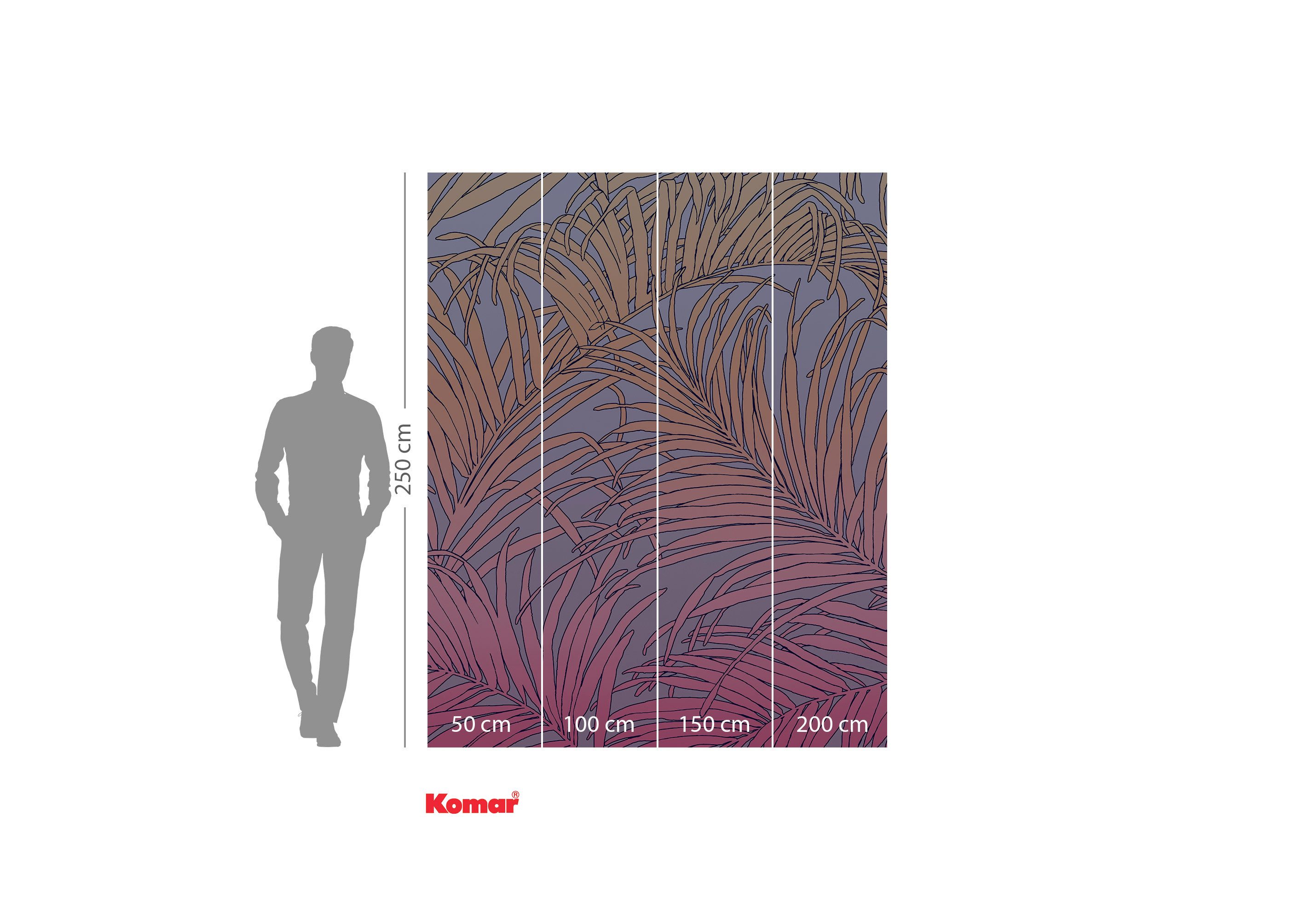 Komar Fotobehang Komar vlies fotobehang - Palm Foglie - maat 200 x 250 cm (set)