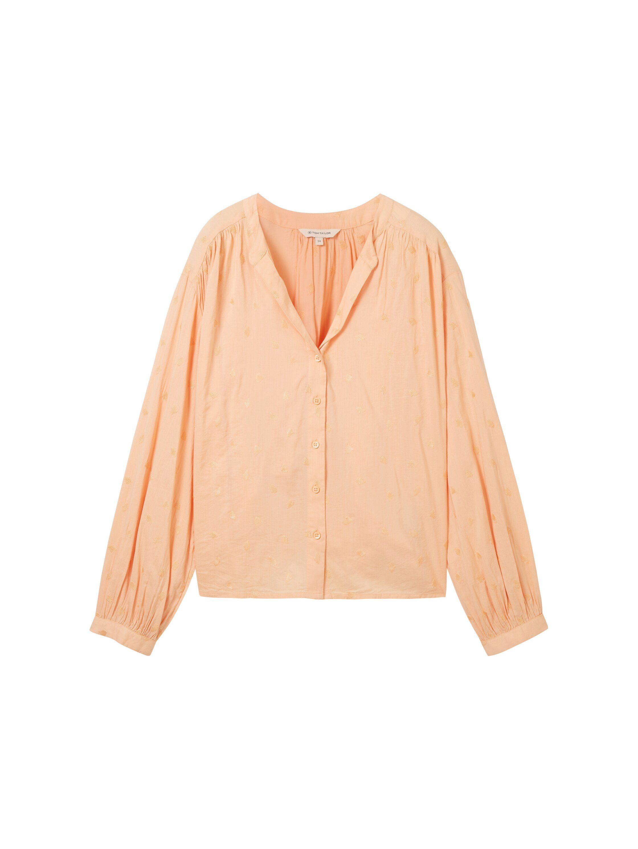 Tom Tailor Blouse met lange mouwen met allover borduurwerk