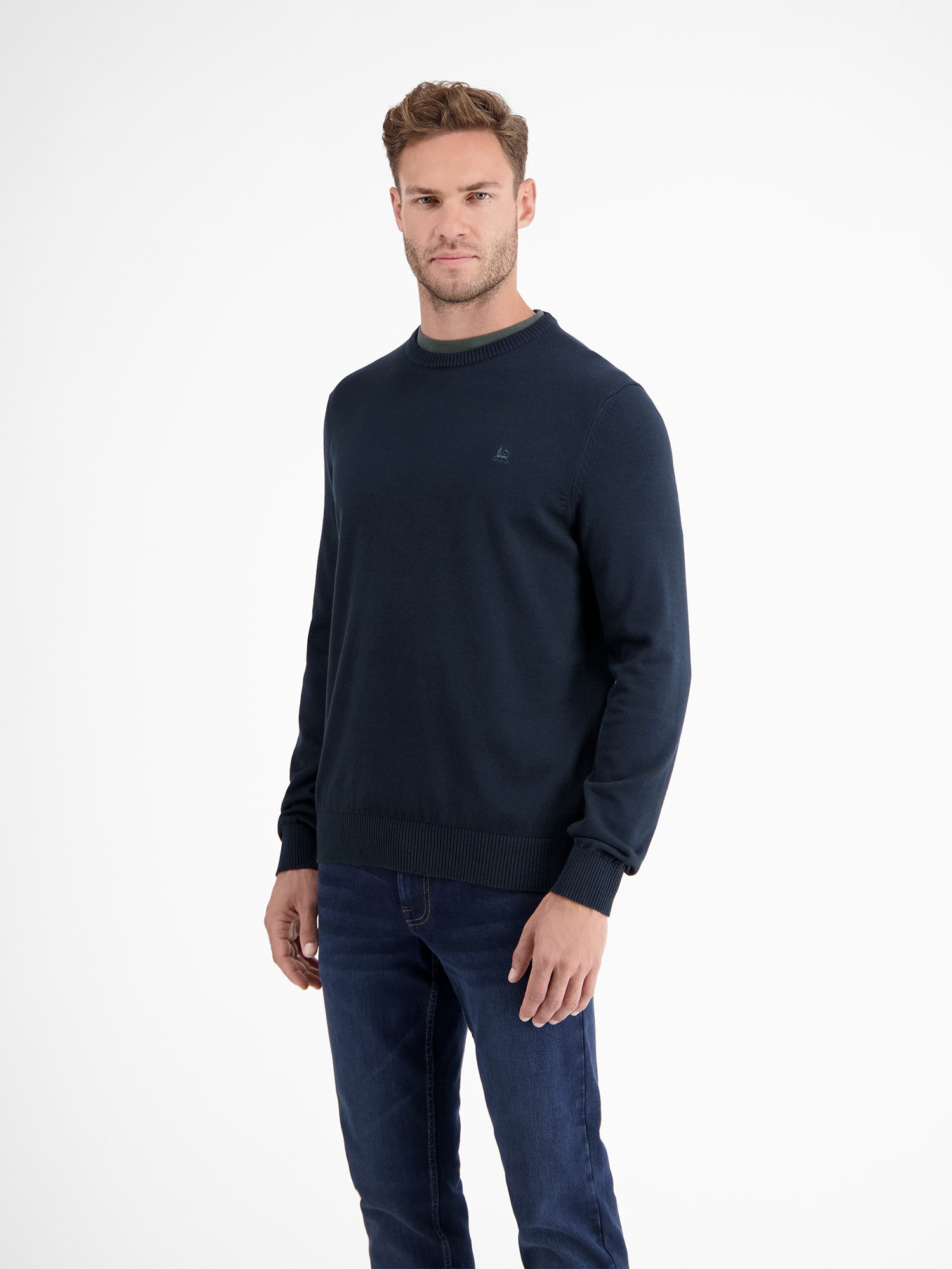 Lerros Gebreide trui LERROS crewneck gebreide pullover