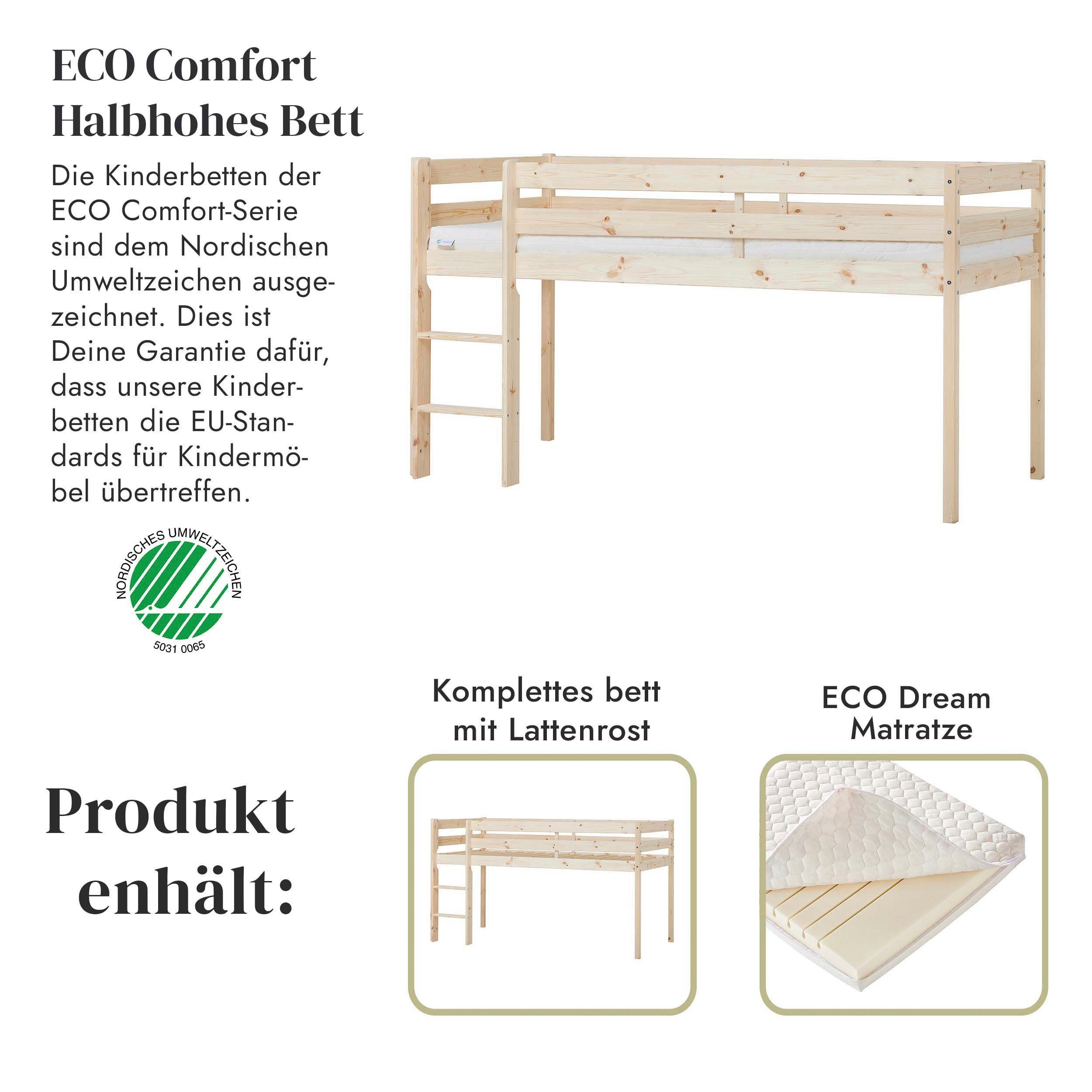 Hoppekids Speelbed ECO COMFORT, hoogslaper, deelbaar in 2 eenpersoonsbedden