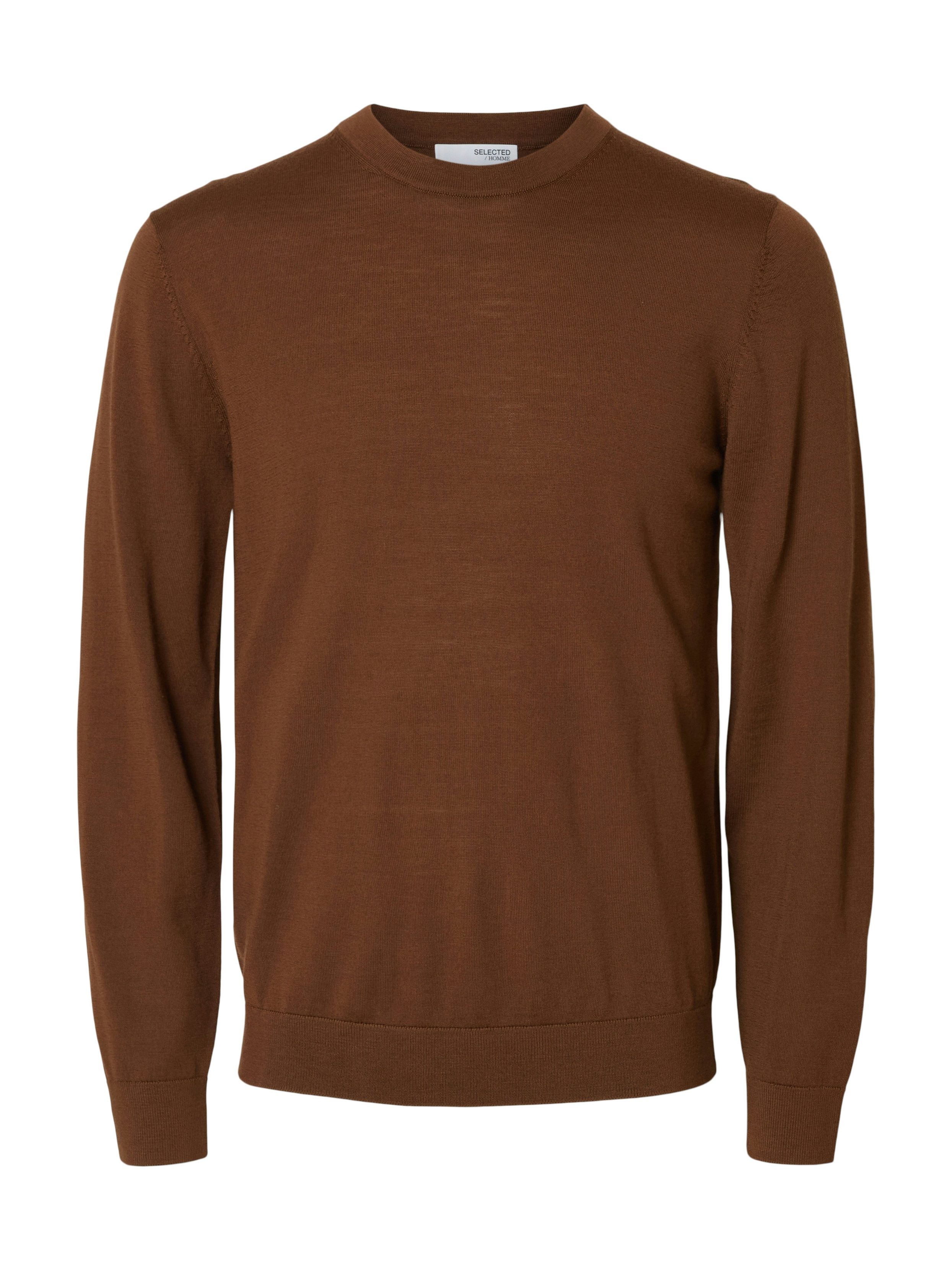 SELECTED HOMME Gebreide trui SLHTRAY LS KNIT MERINO CREW NECK NOOS