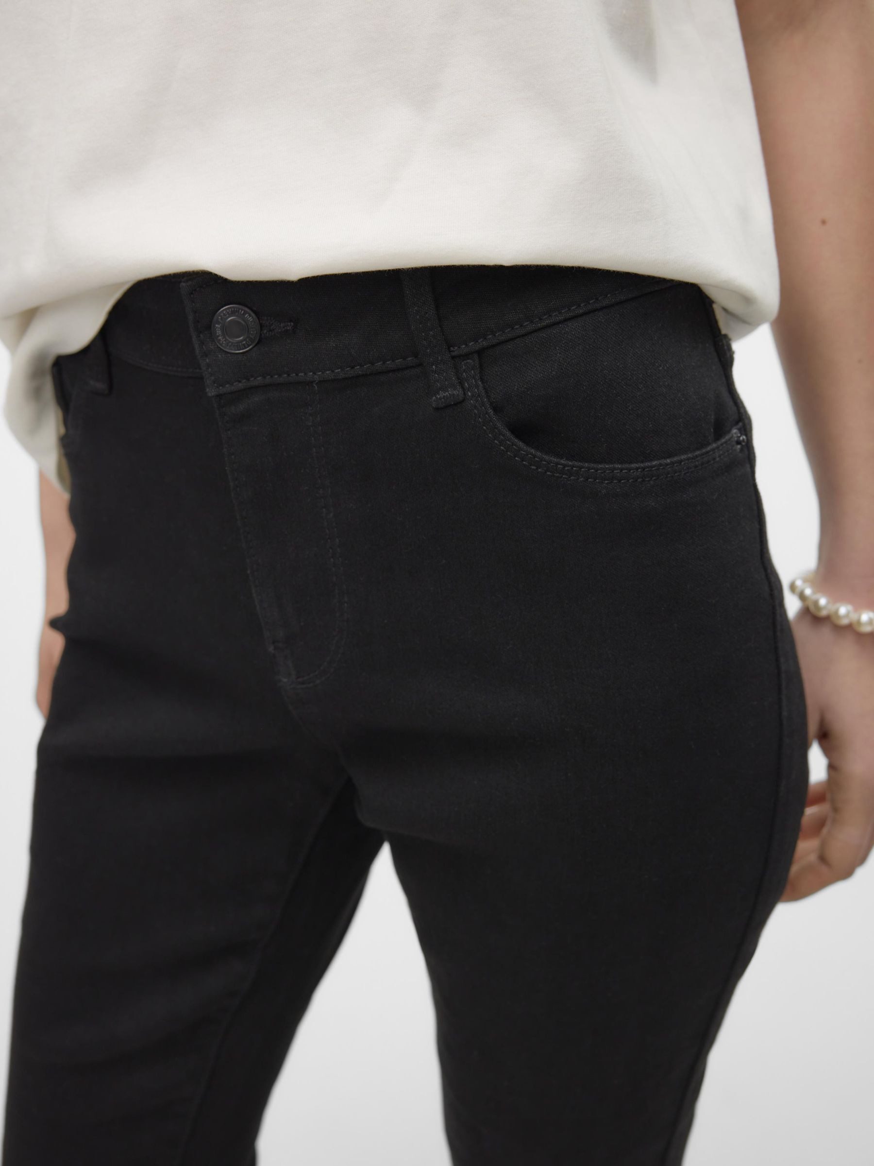 Vero Moda Skinny fit jeans VMELLY MR SKINNY JEANS BLK NOOS