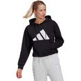 adidas performance hoodie women relaxed fit logo hoodie zwart