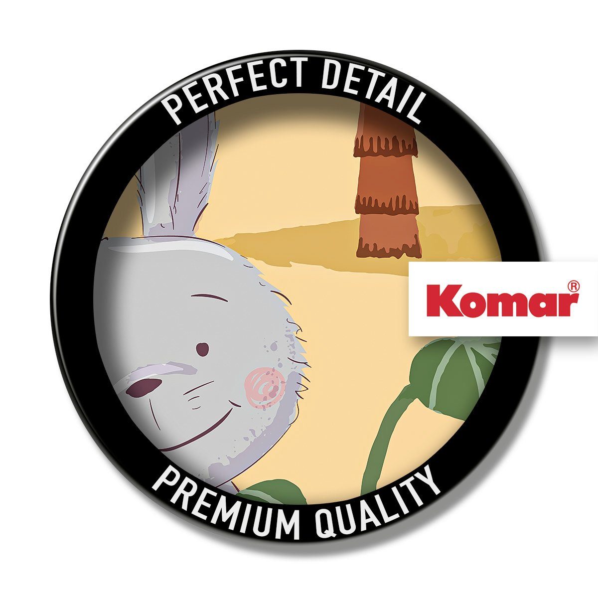 Komar Artprint op linnen Rabbit Food - Afmeting 30 x 30 cm (1 stuk)