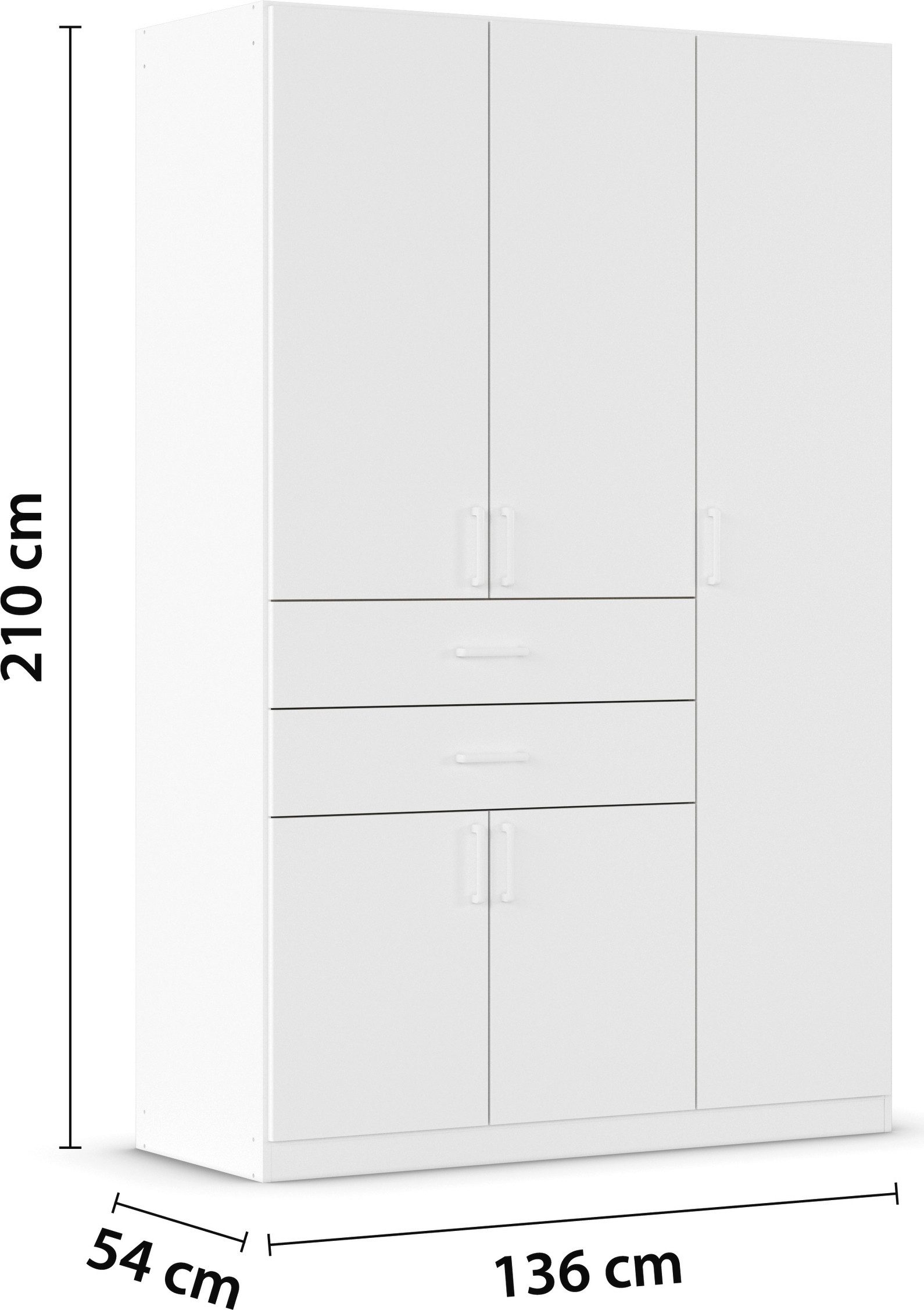 rauch Slaapkamerserie Compleet kamer compleet slaapkamer set (3-delig) MAIKA Kast 3 breedtes, 2 hoogtes, bed 100 cm, nachtkastje MADE IN GERMANY (set, 3-delig)