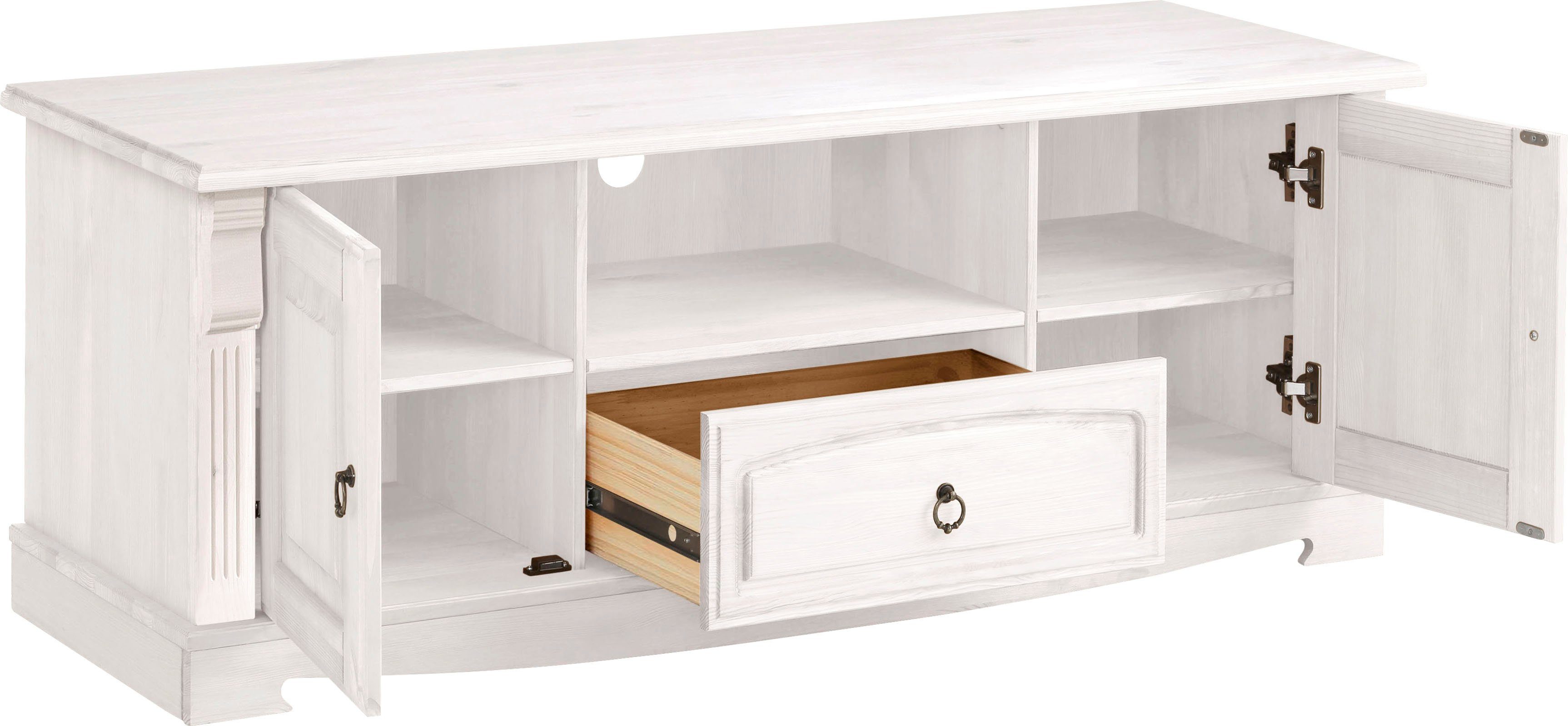 Home affaire Tv-meubel ANNA Breedte 140 cm, 2 deuren, met 1 lade, van massief grenen, FSC®