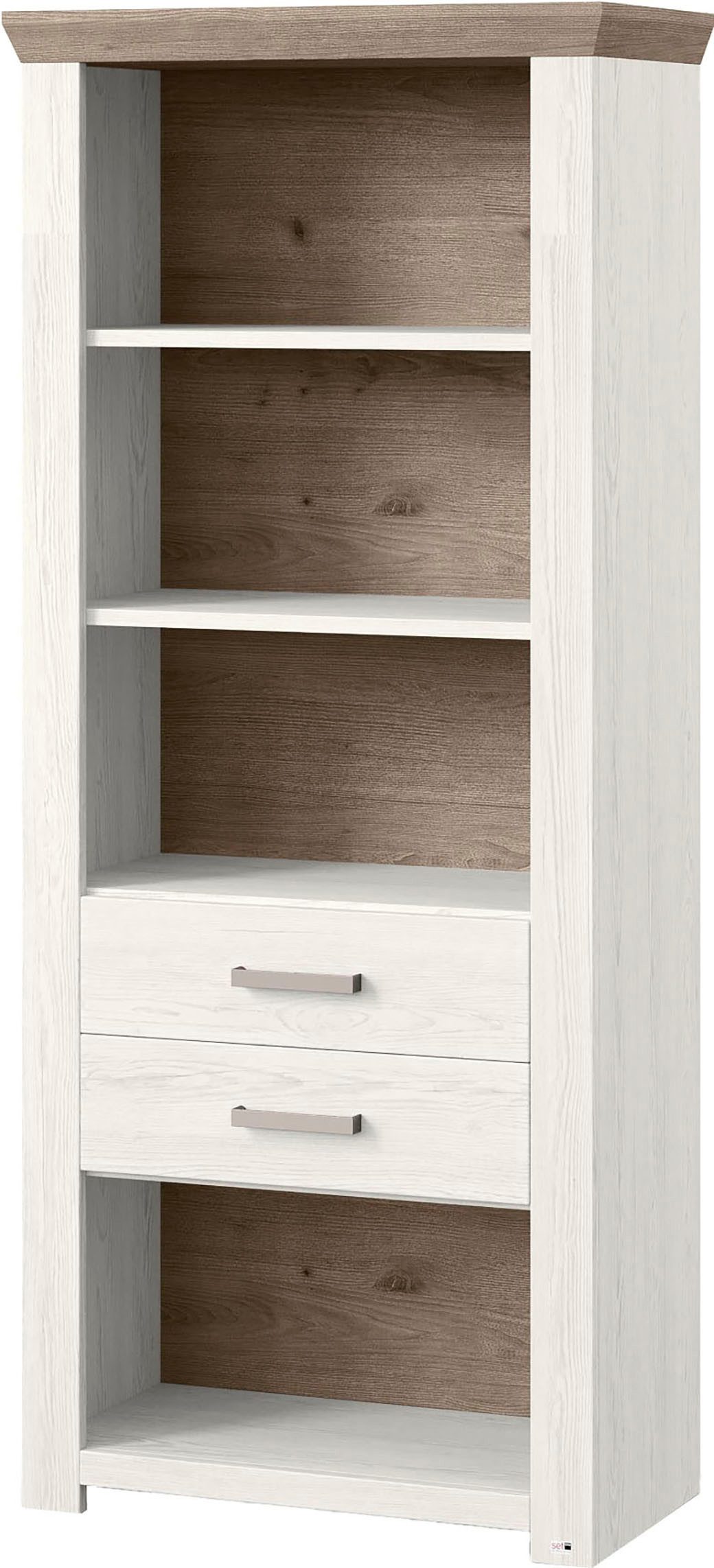set one by Musterring Rek York Type 11, met 2 laden, verlichting optioneel, B 75 x H 175 cm