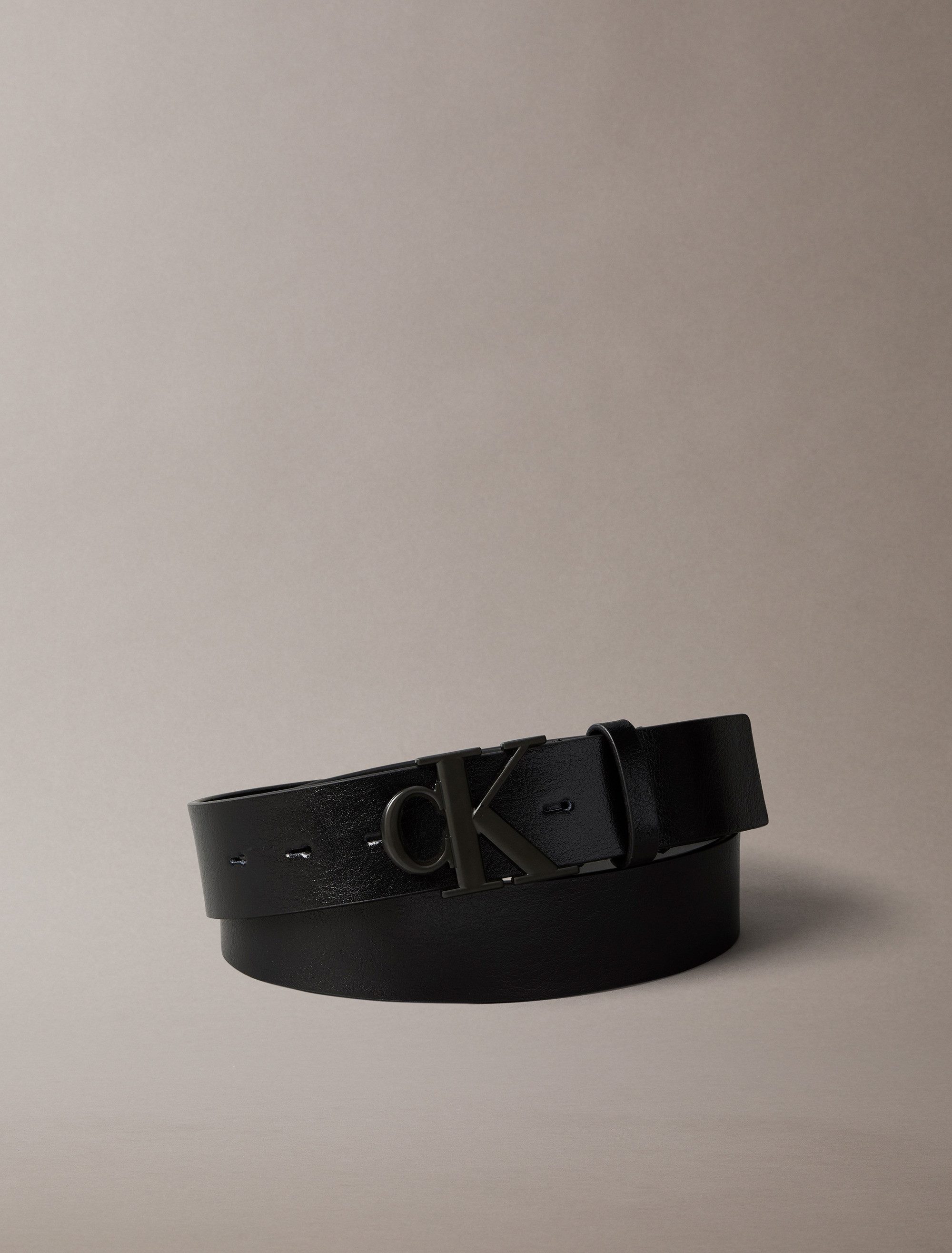 Calvin Klein Leren riem MONOGRAM BUCKLE 35MM