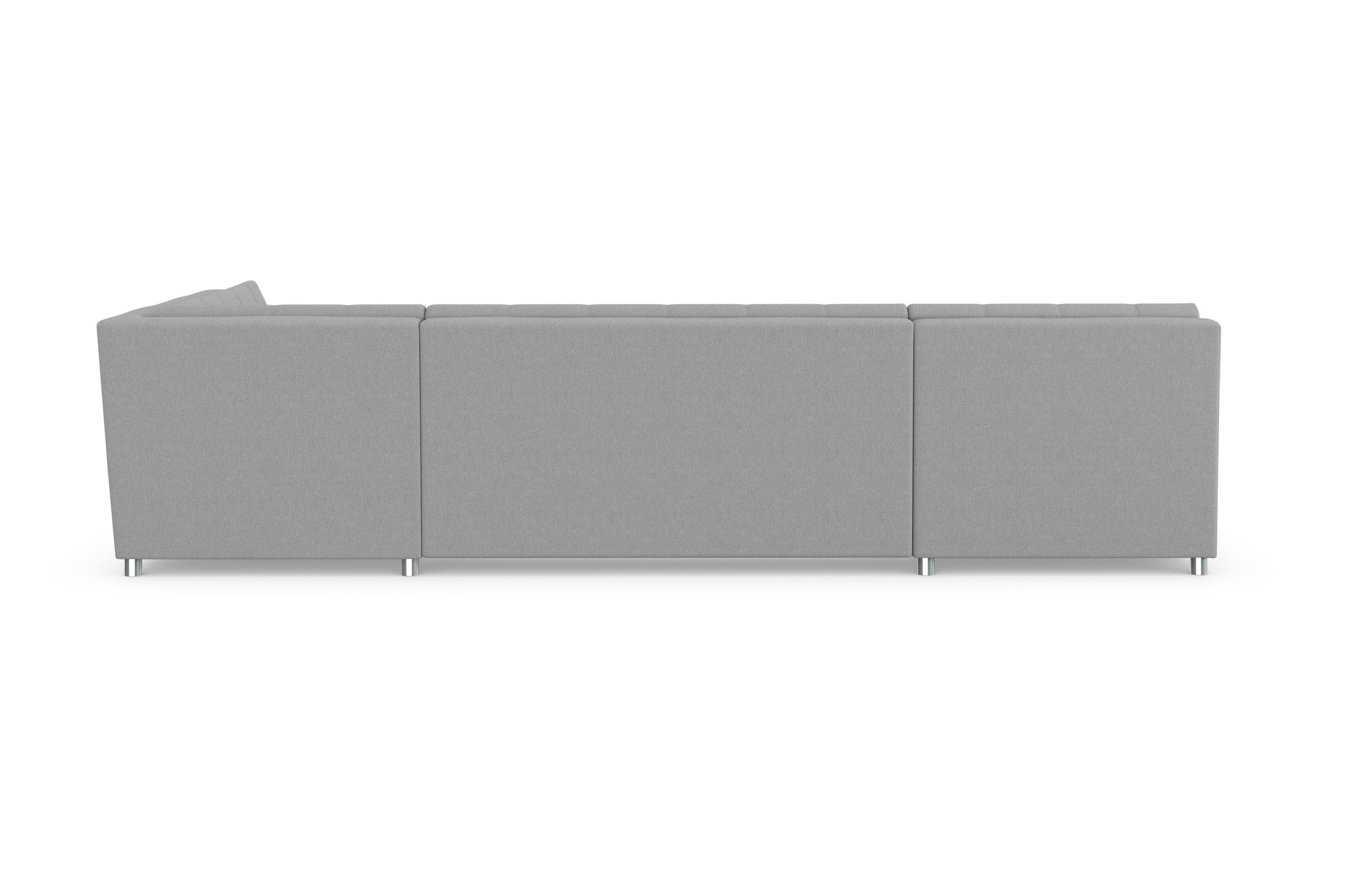 DOMO collection Zithoek Treviso inclusief sierkussen, moderne stiksels, XXL: B/D/H: 364/201/83 cm naar keuze met slaapfunctie, in vele soorten bekleding ook in cord u-model
