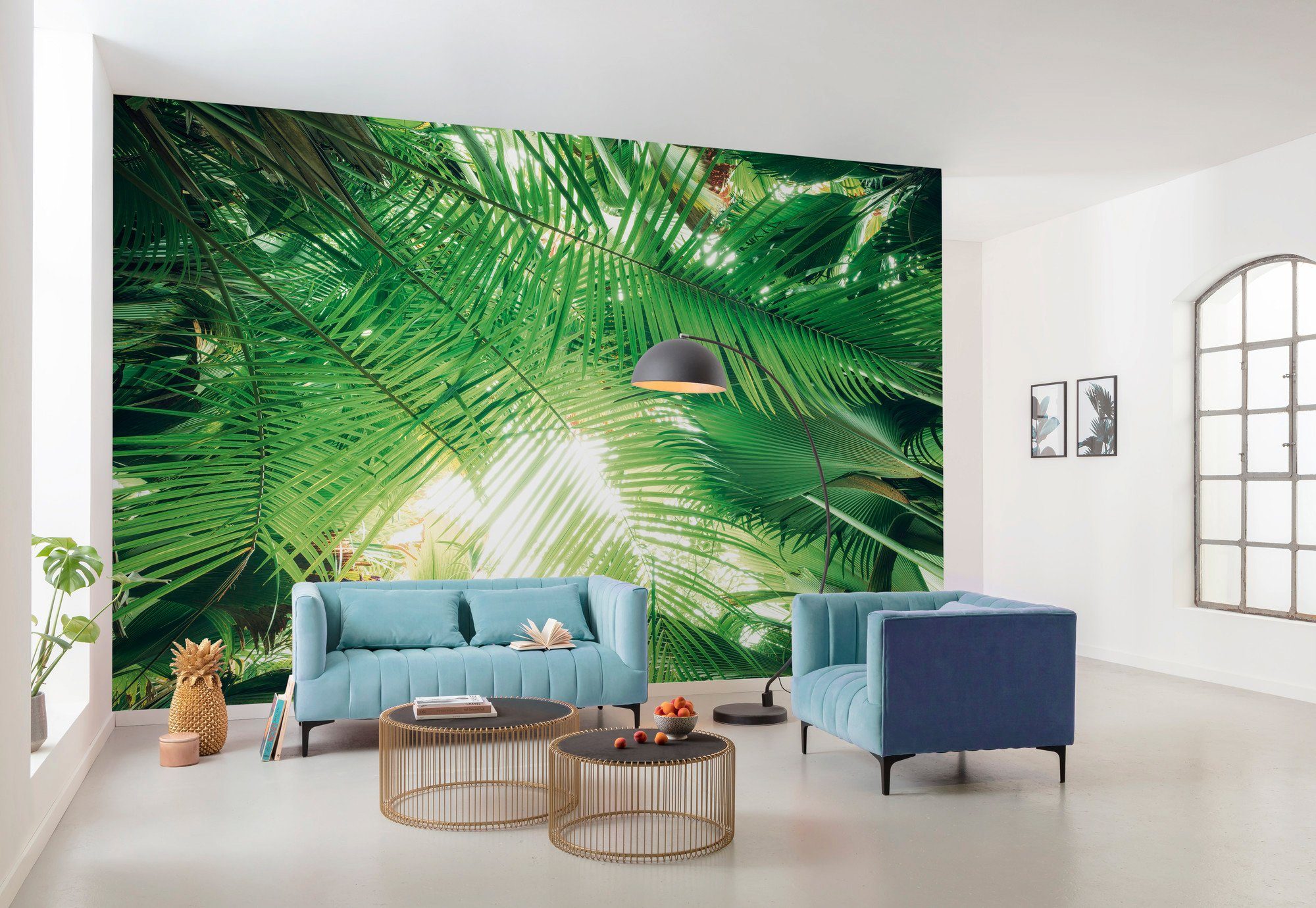 Komar Vliesbehang Digitale print vlies - Dschungeldach - Afmeting 450 x 280 cm (9 stuks)