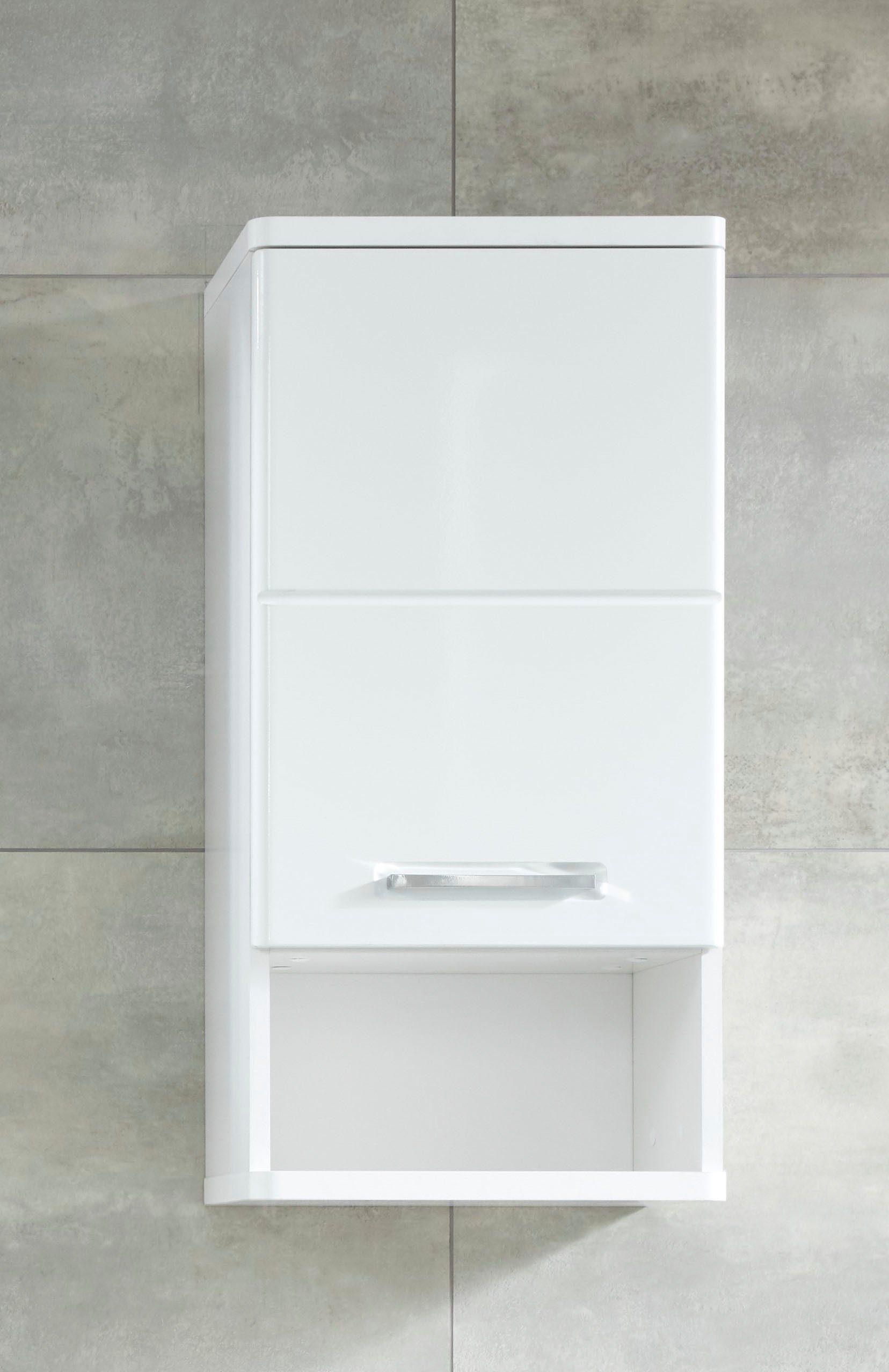 welltime Hangend kastje Mora Badkast in hoogglans wit met opbergvak - Afmetingen (B/D/H) 37/28/76 cm