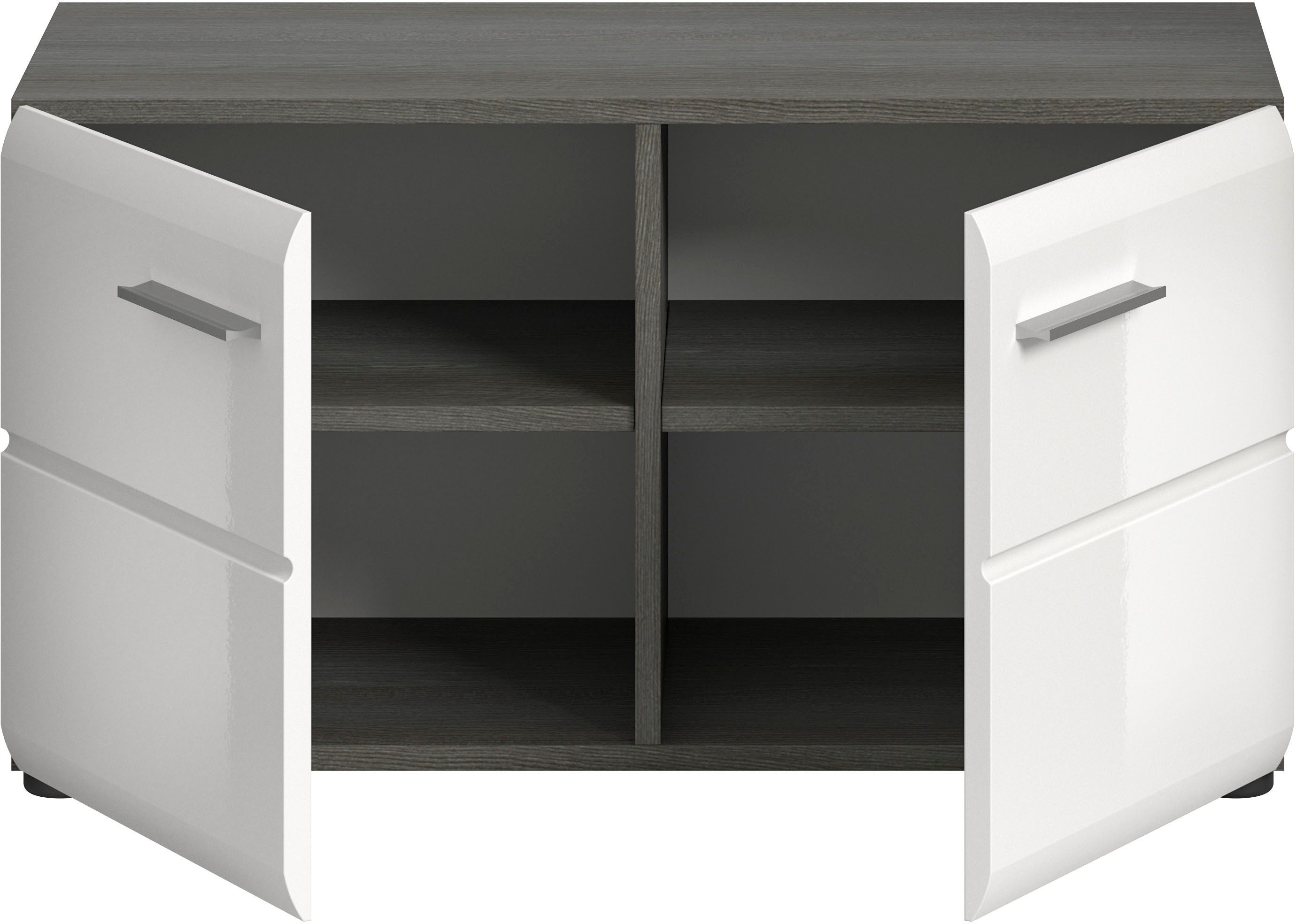 INOSIGN Zitbank Rumba, Breedte 80cm, Hoogglans Front, 2 deuren, 2 legplanken, 4 vakken