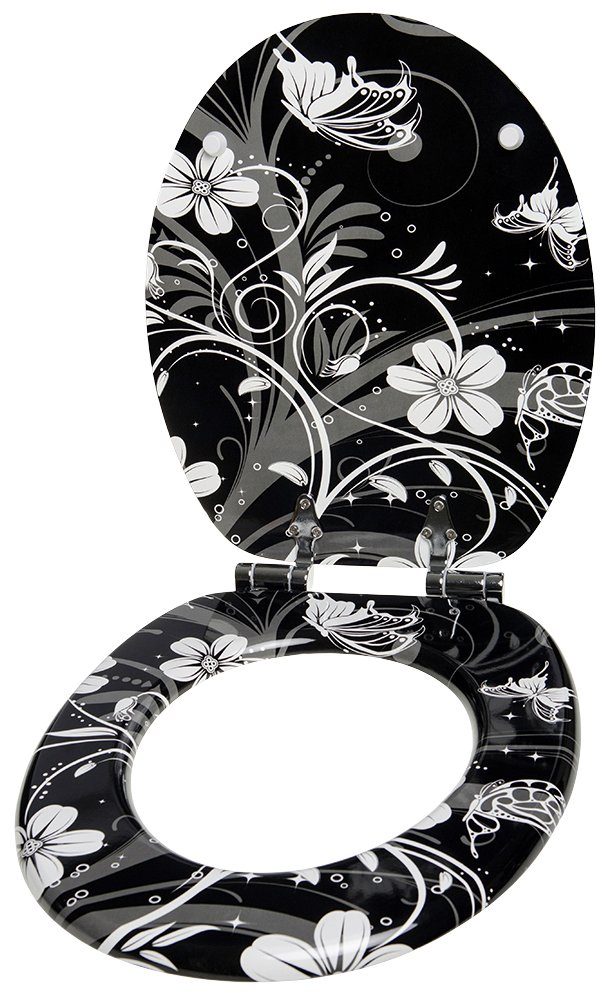 Sanilo Toiletzitting White flower met soft-closemechanisme
