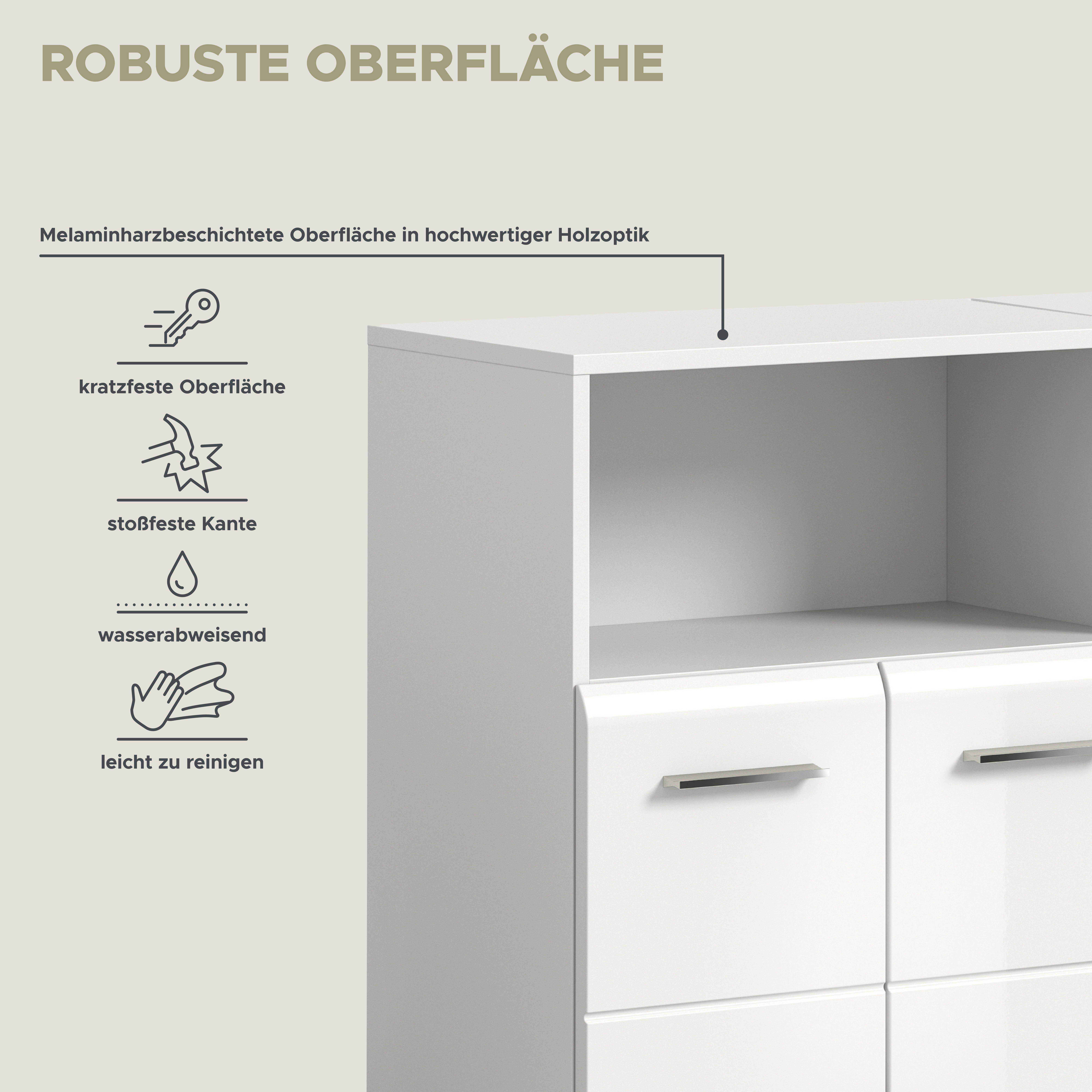 INOSIGN Badmeubelset FLORENZ, TOPSELLER!, 2-delige badcombinatie, hoogwaardige MDF-front