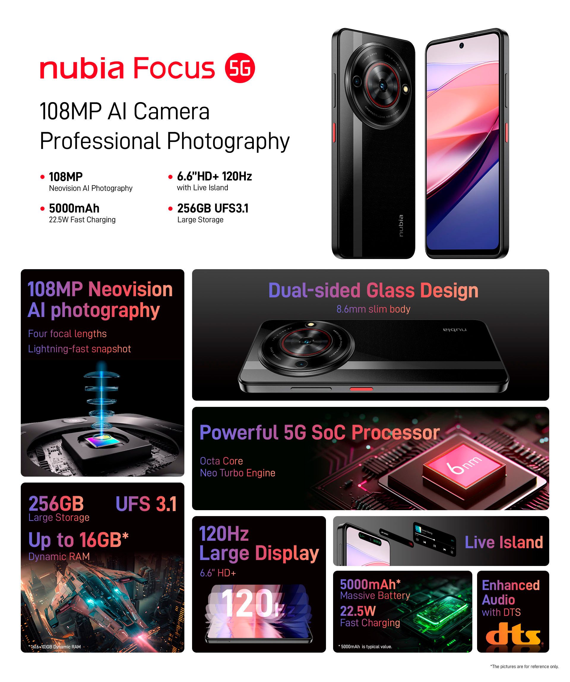 Nubia Smartphone Focus 5G, 256 GB