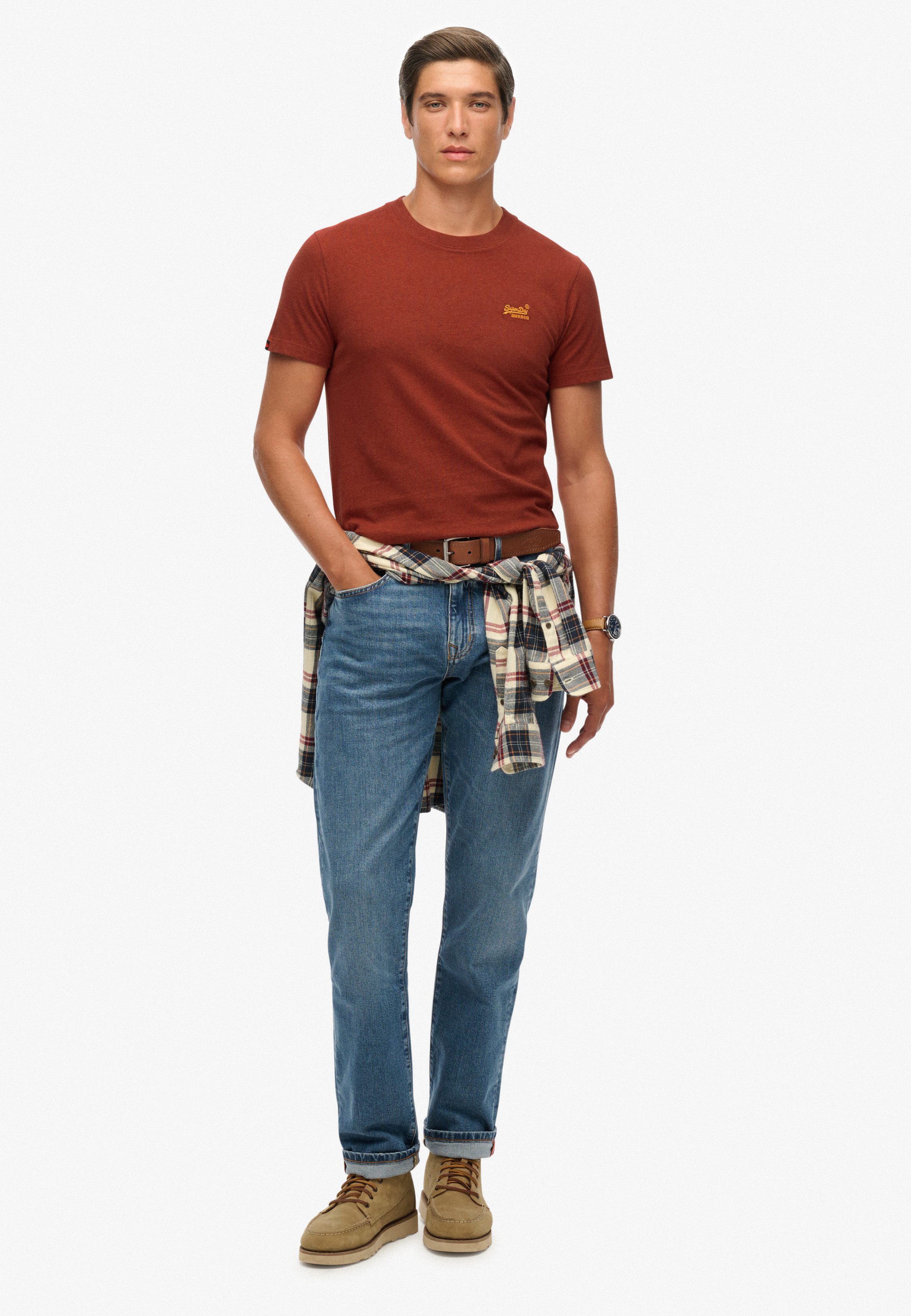 Superdry Shirt met ronde hals ESSENTIAL LOGO EMB TEE