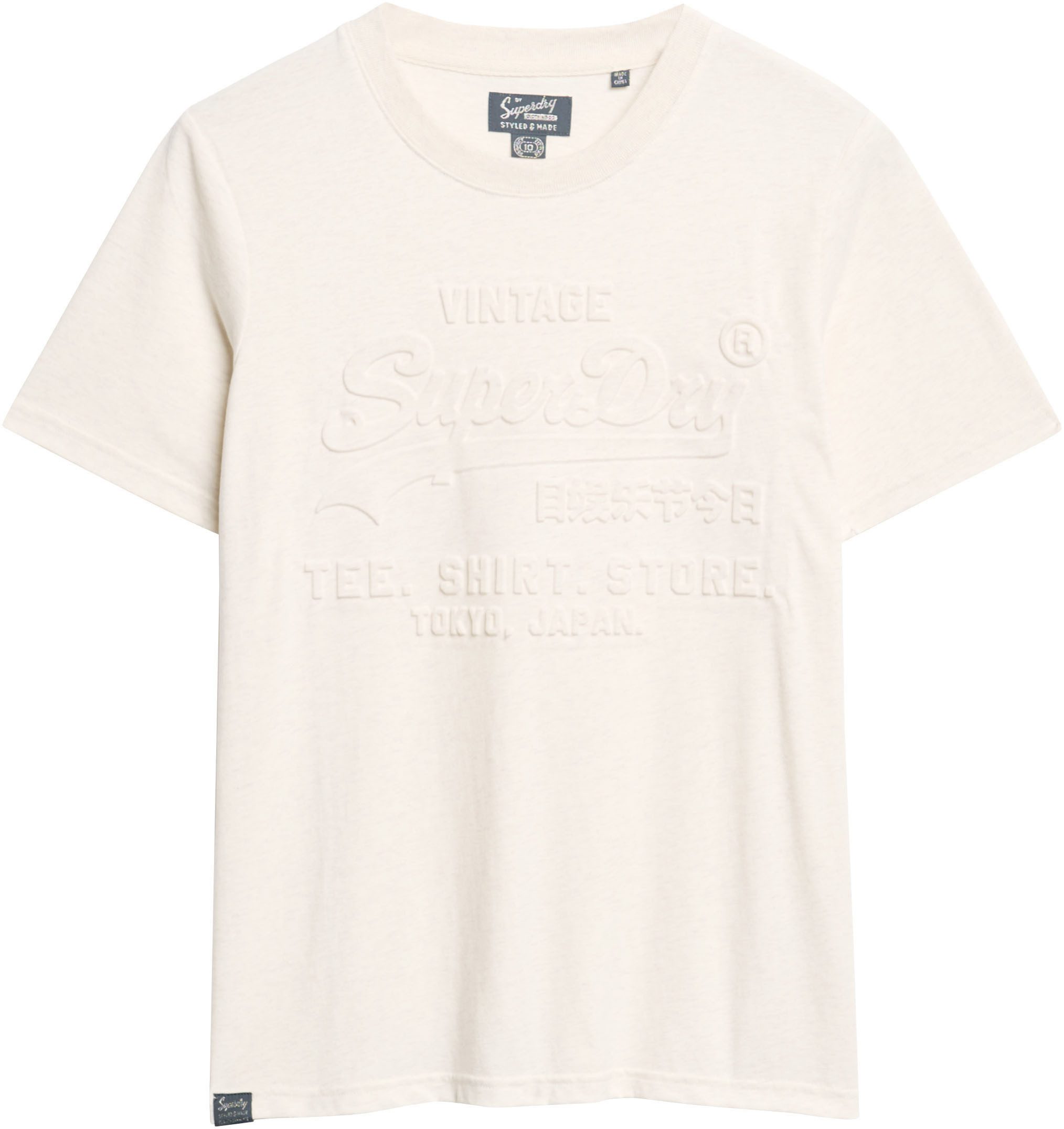 Superdry Shirt met print EMBOSSED VL RELAXED T SHIRT