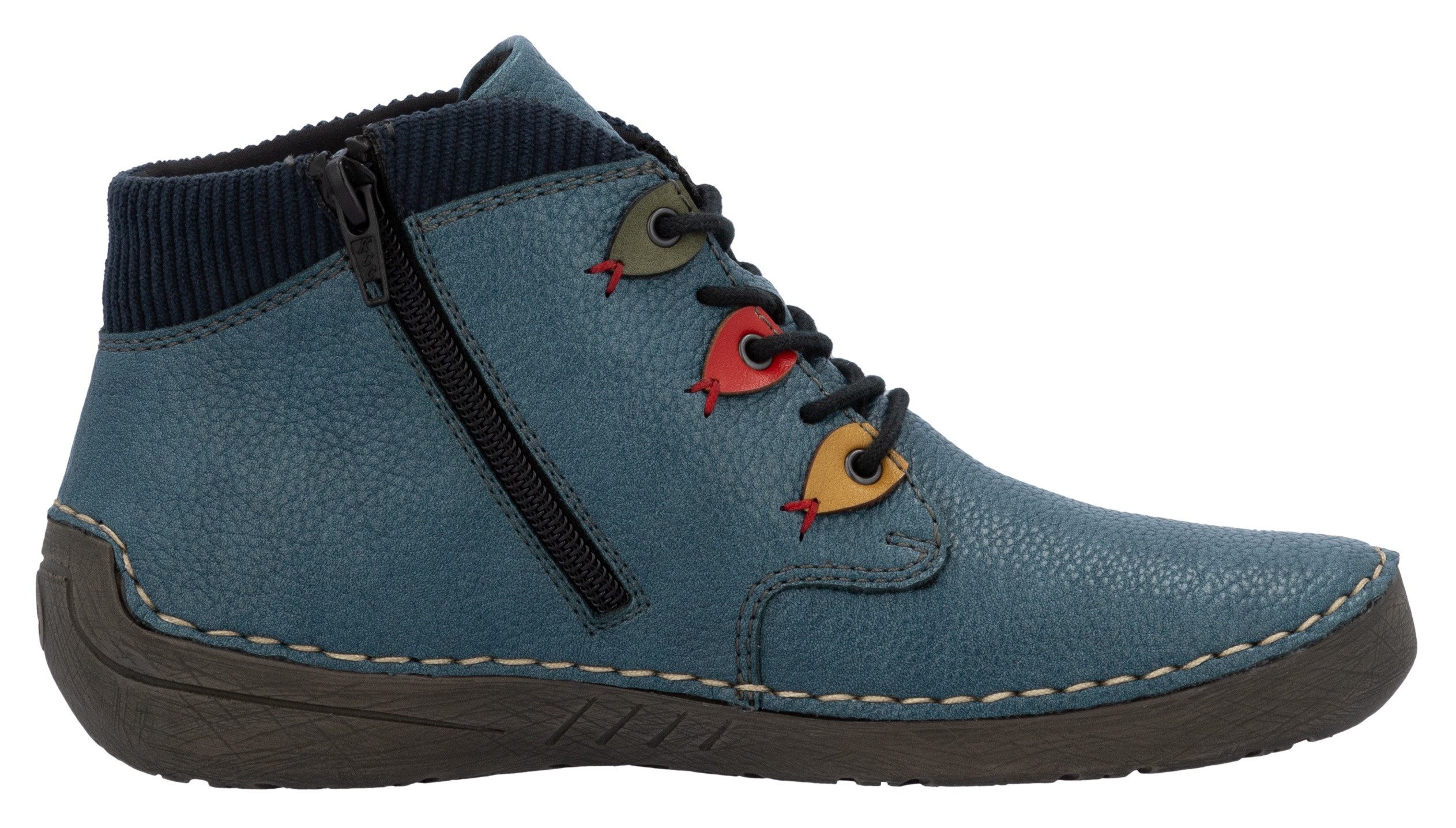 Rieker Veterschoenen Enkellaarsjes, casual boots, high top sneaker met binnenritssluiting
