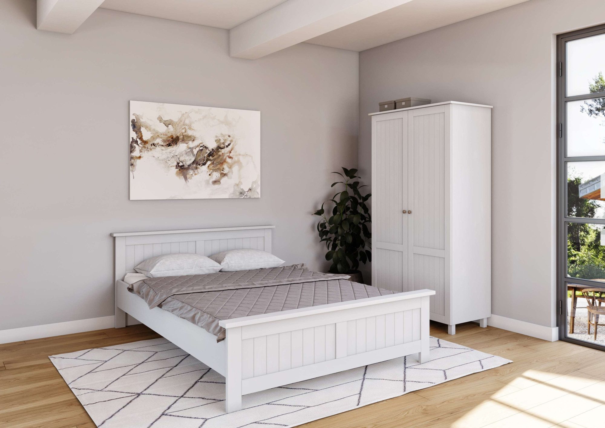 Home affaire Massief houten ledikant Juventus, Bed, Massiefhouten bed, Houten bed, Bedframe