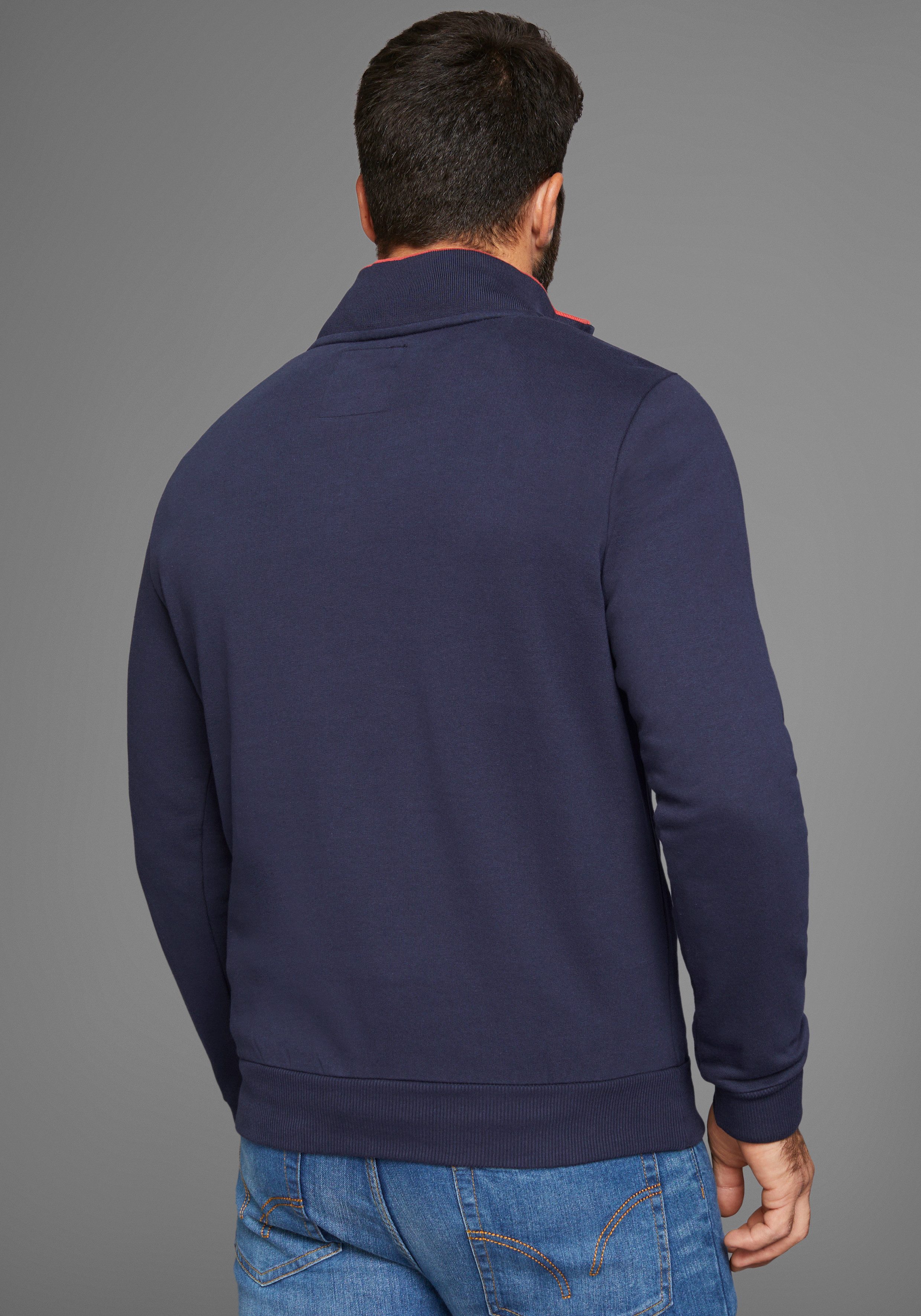Man's World Sweatshirt met contrasterende kraag nieuwe collectie