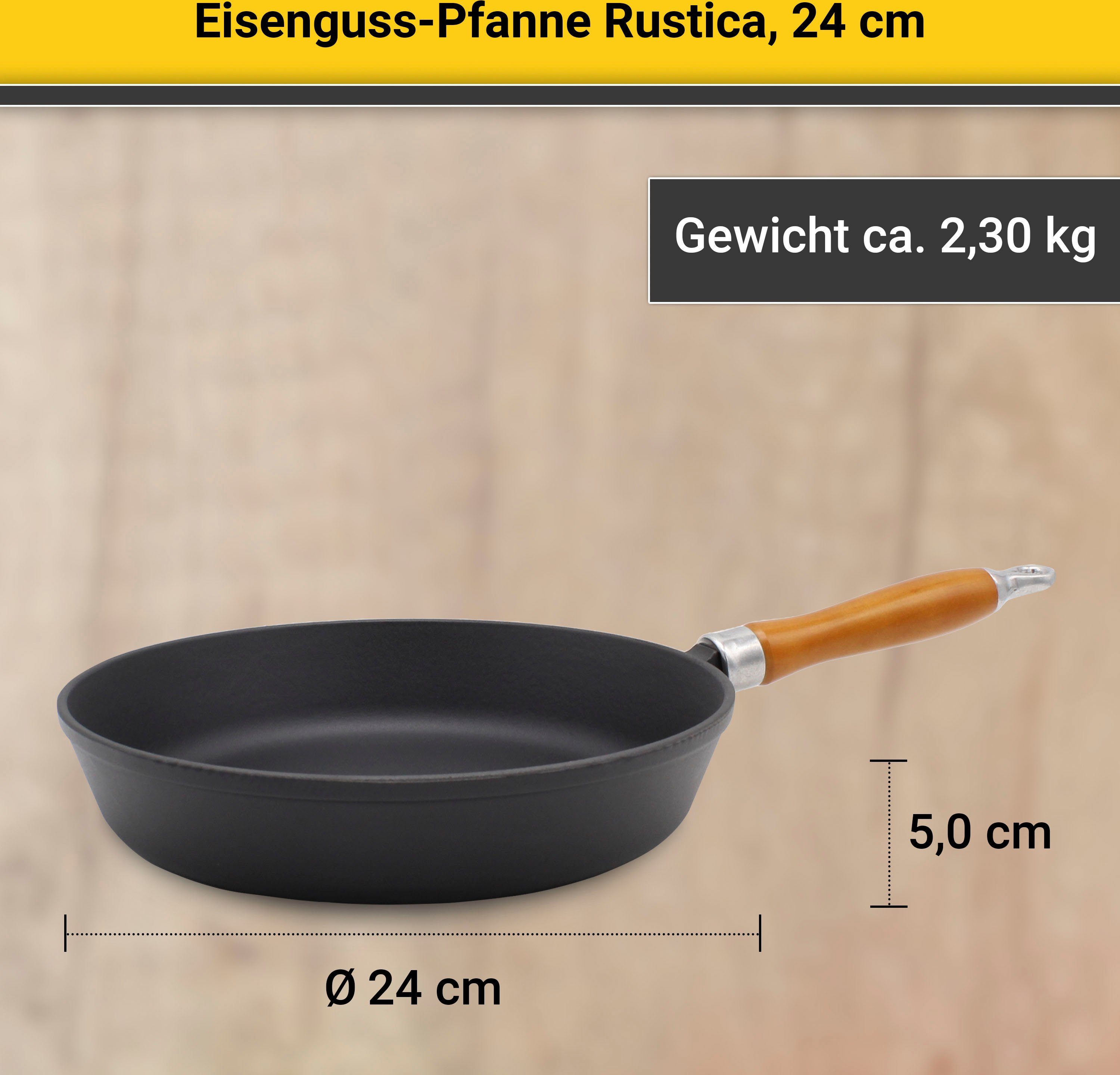Krüger Koekenpan Gietijzeren koekenpan RUSTICA voor inductiekookvelden geschikt (1-delig)