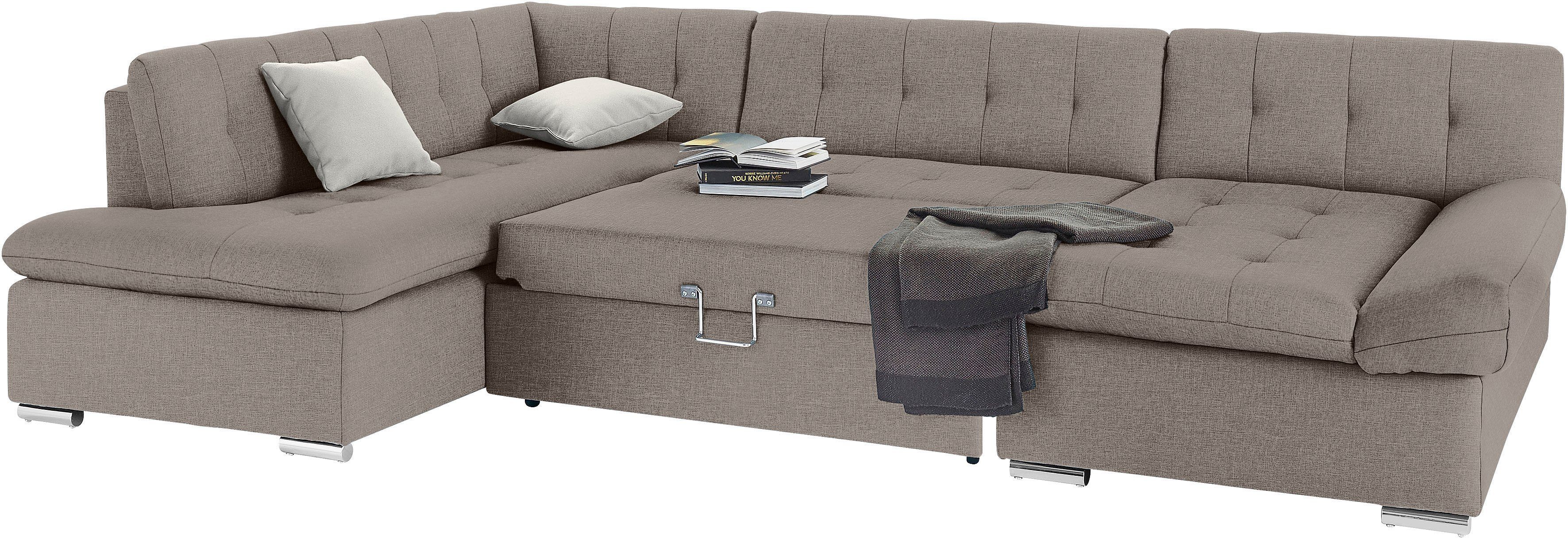 TRENDMANUFAKTUR Zithoek Reggae II, incl. armleuningverstelling, tijdloos modern, comfortabel, U-vorm