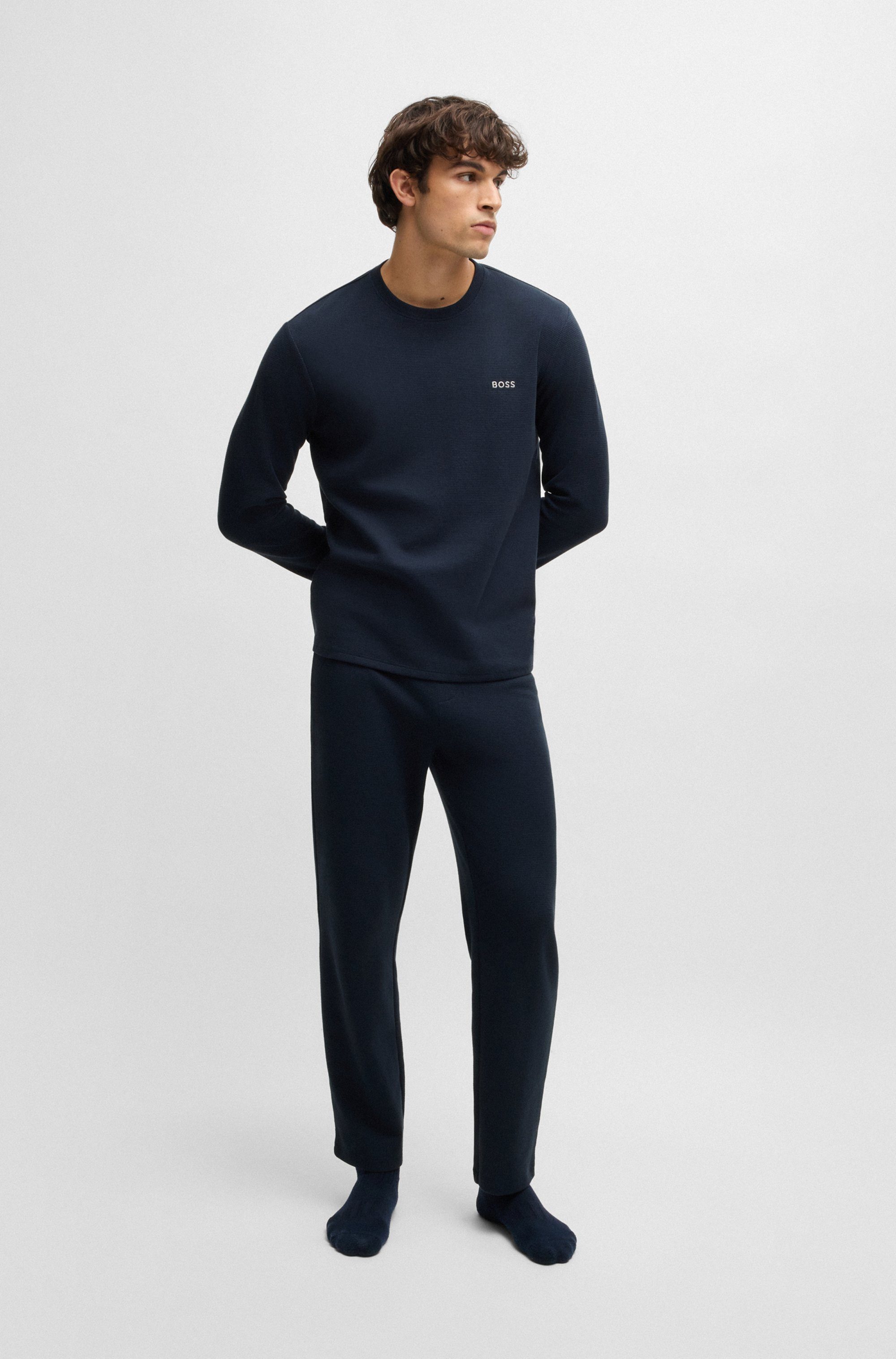 BOSS Pyjama top Waffle LS-Shirt