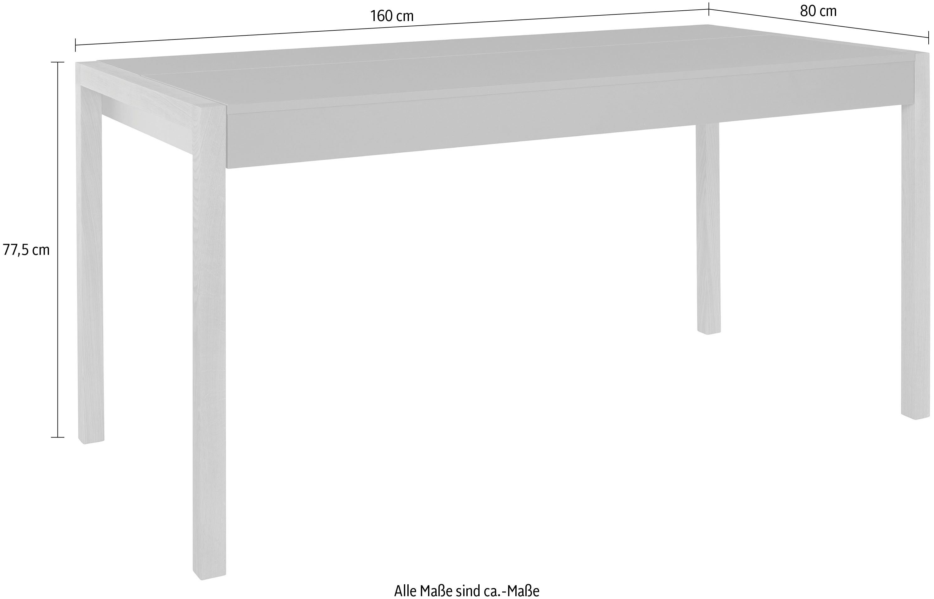 andas Eettafel Prenzlau met werkplek en opbergmogelijkheid