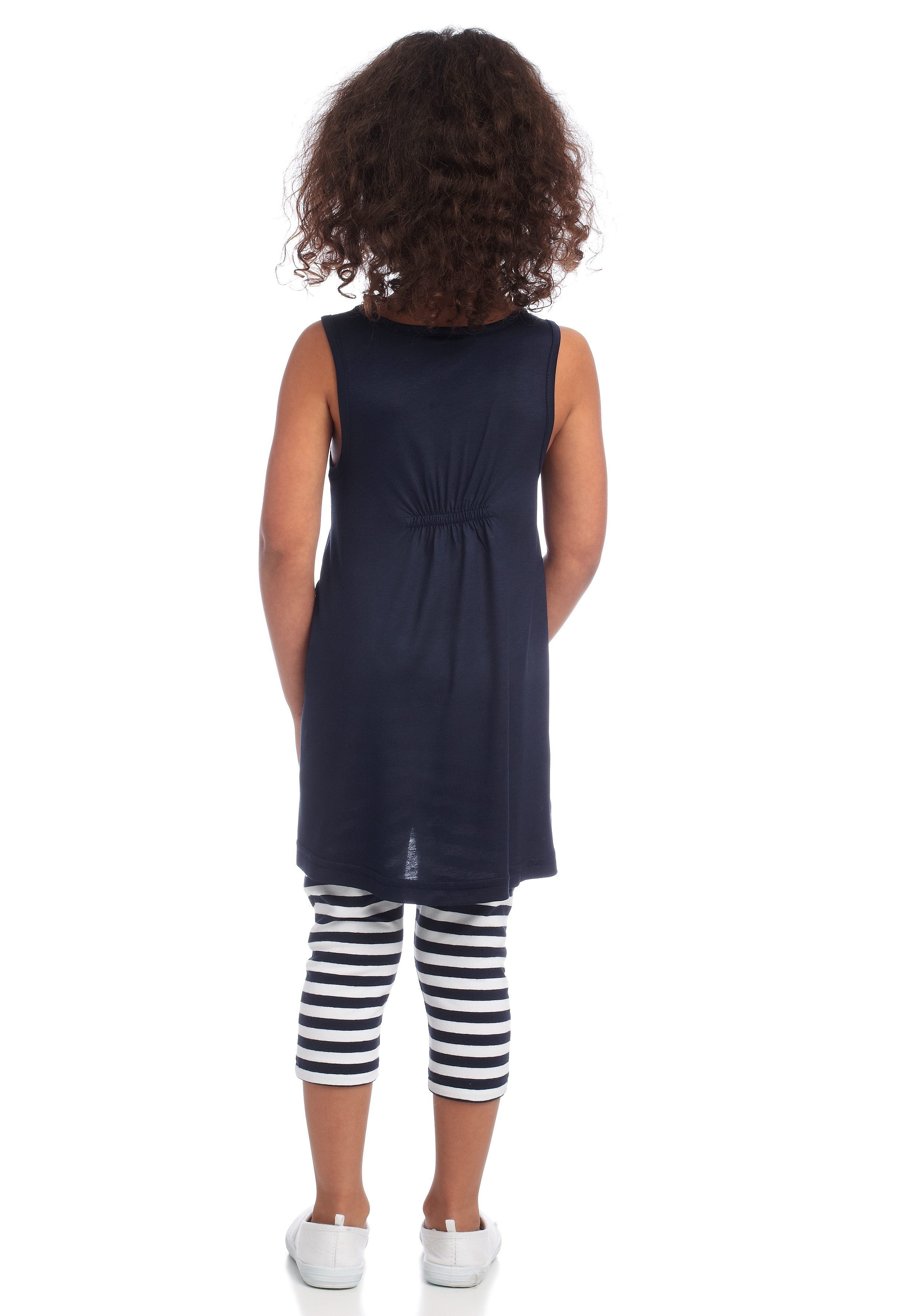 KIDSWORLD Jurk, legging & haarband 3-delig set: jurk, capri en gestreepte haarband (set, 3-delig)