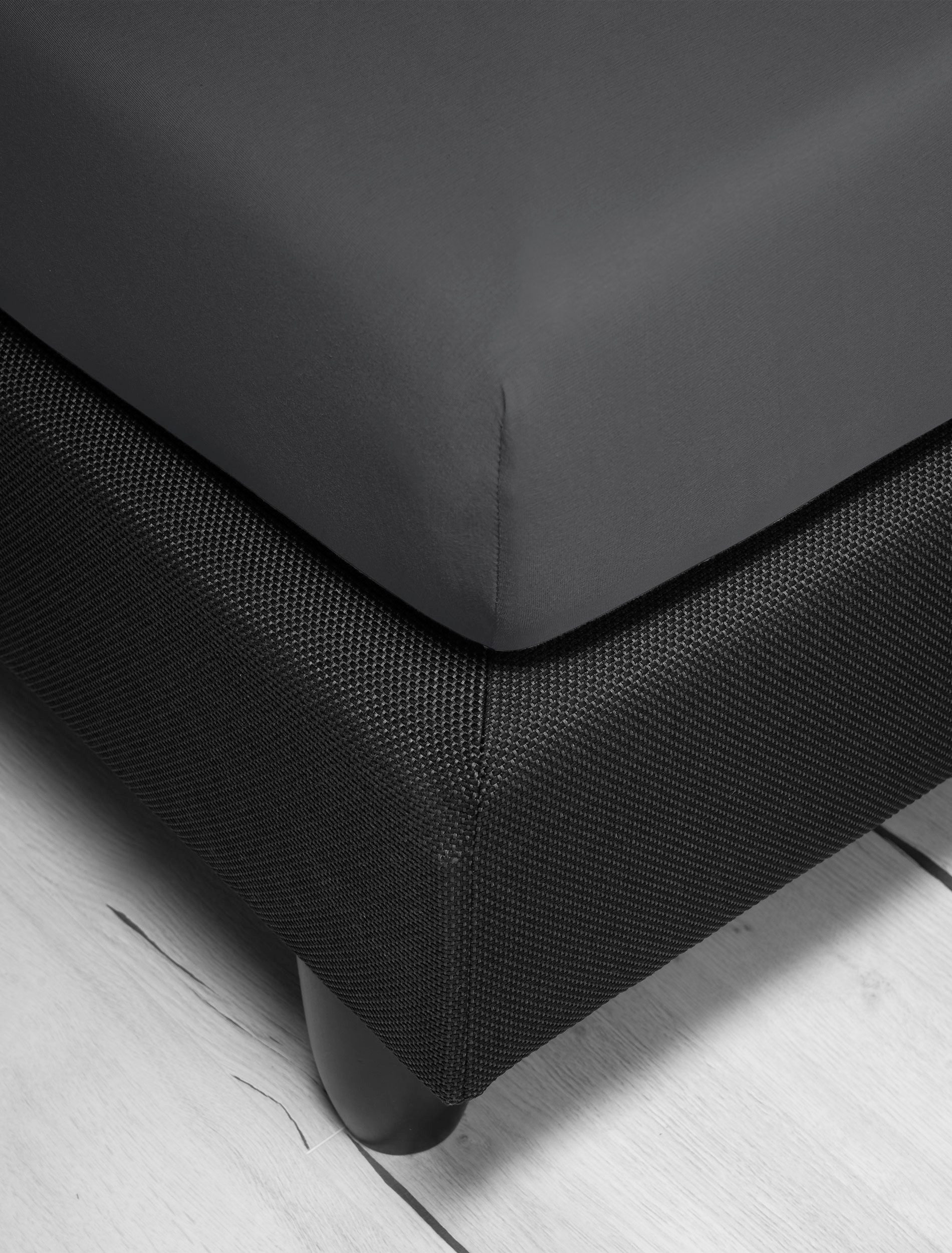 Irisette Hoeslaken Jupiter 8 van katoen, voor matrassen tot 25 cm hoogte, laken, hoeslaken (1 stuk) hoeslakens maat 140-160 cm x 200-220 cm zwart