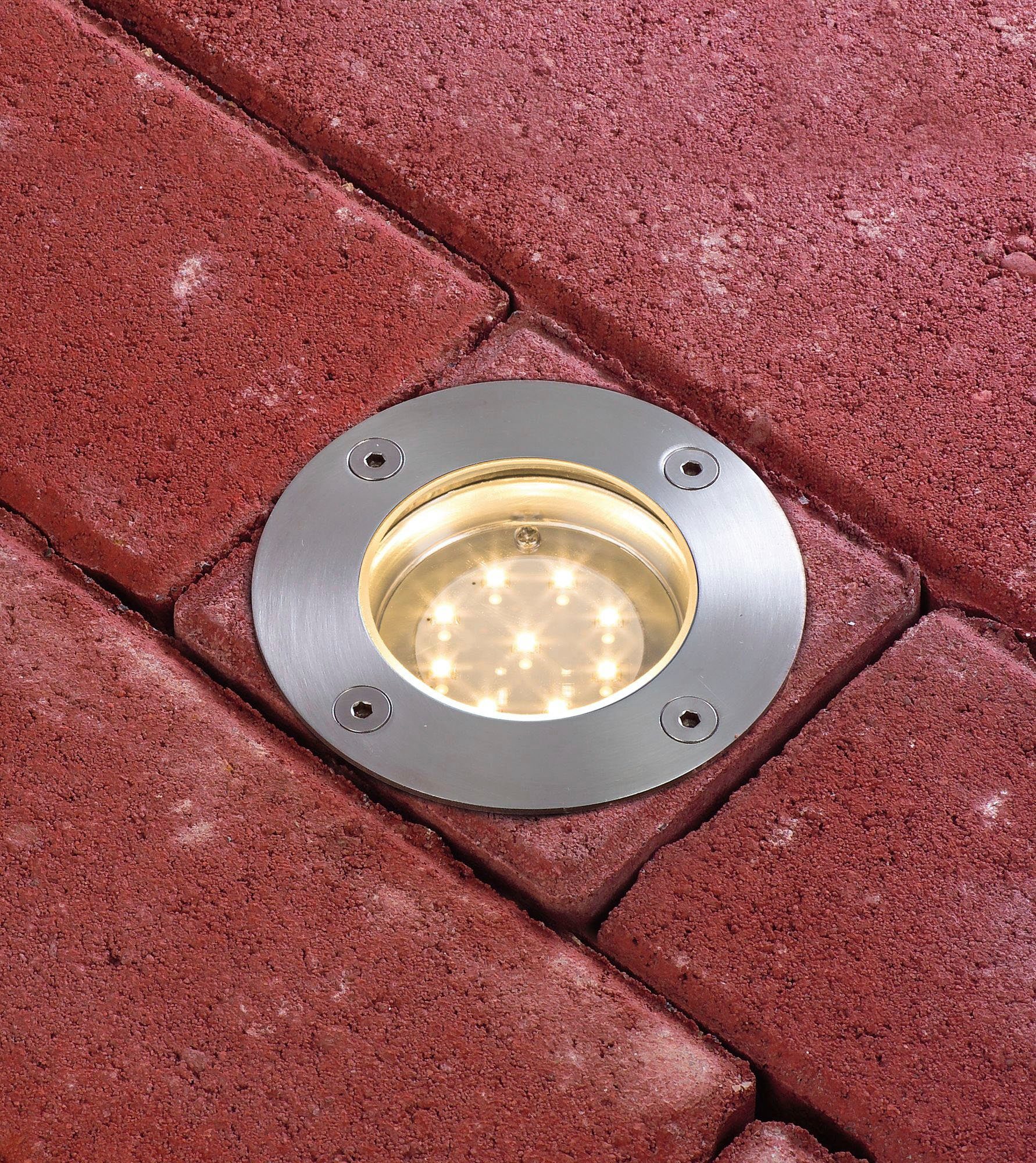 Paulmann Ledinbouwlamp Buiten 230V Bodem rond LED 1,2W 2700K 110mm RVS/Metaal (1 stuk)