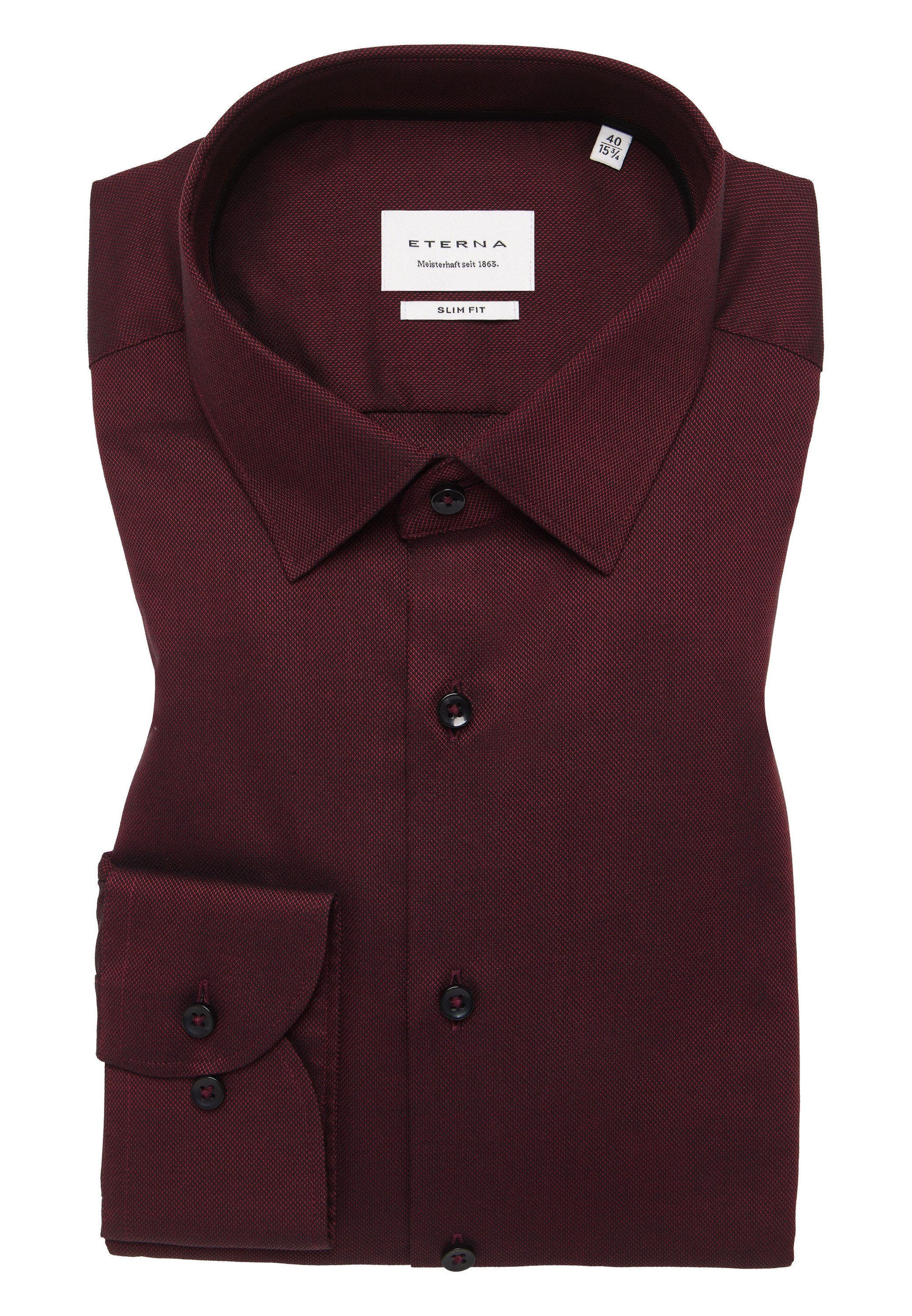 Eterna Overhemd met lange mouwen Slim fit NON IRON (strijkvrij)