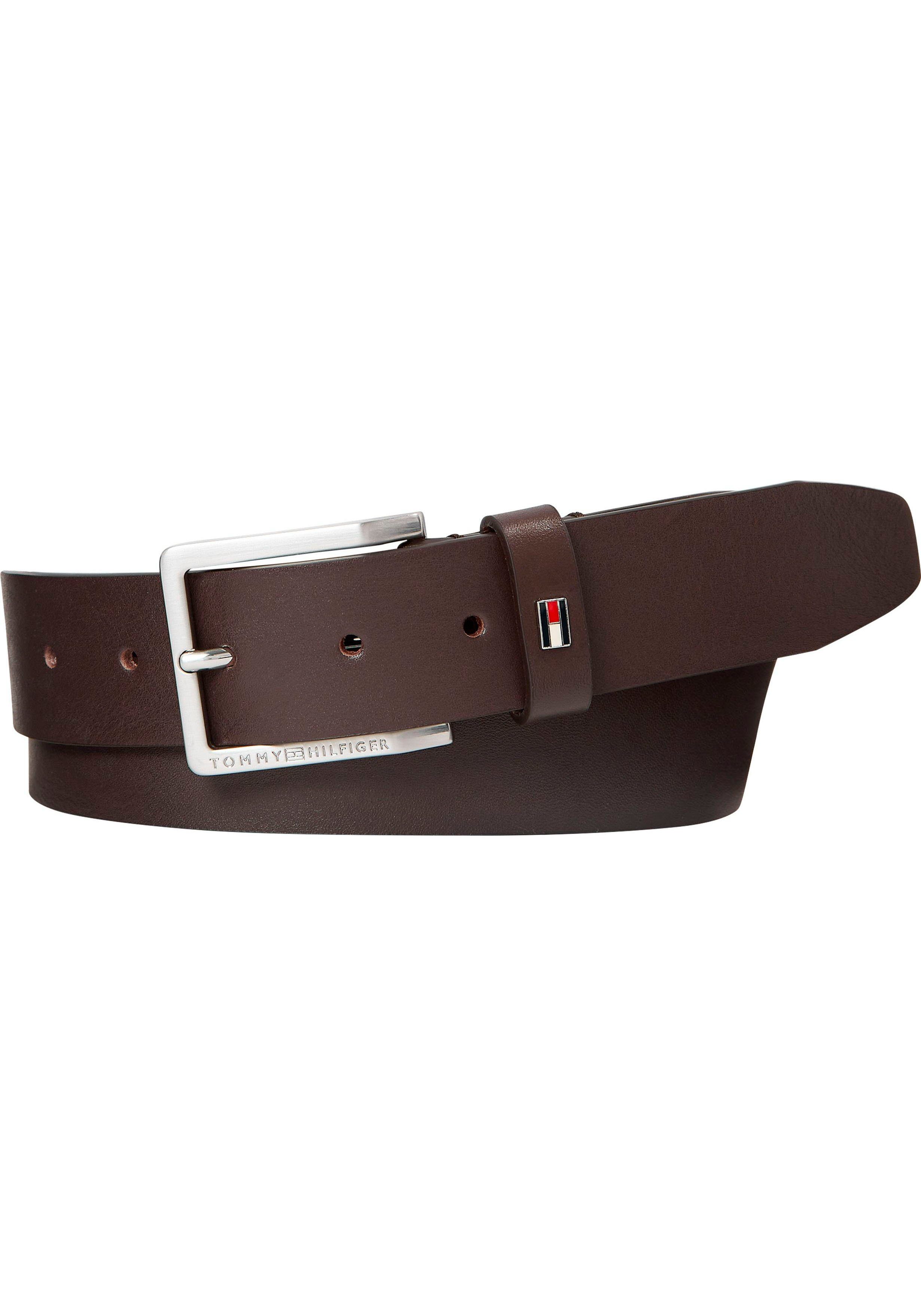 Tommy Hilfiger Leren riem OLIVER 3.5 EXT met metalen label aan de sluiting