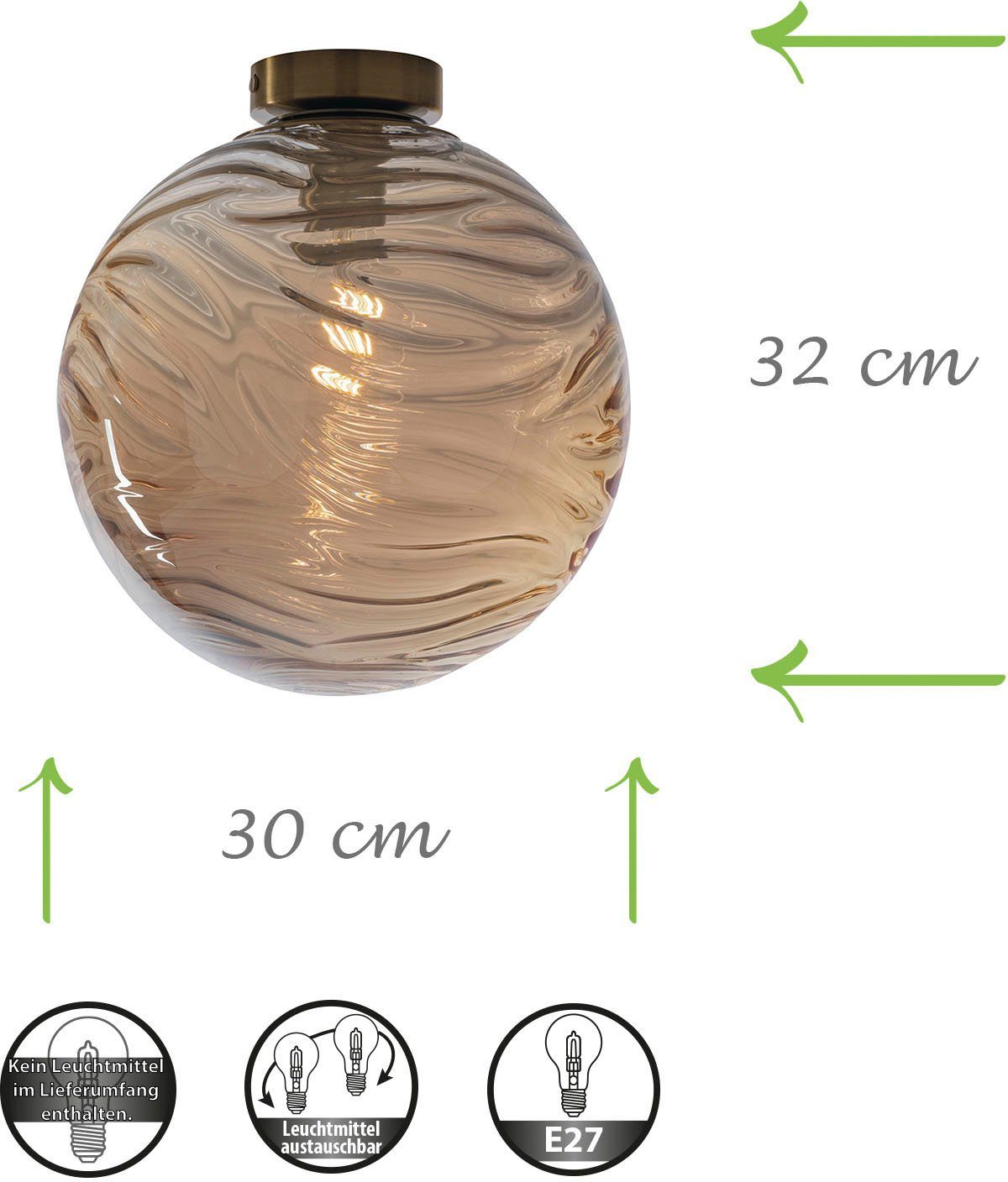 ECO-LIGHT Hanglamp Nereide hoogwaardig glas (1 stuk)