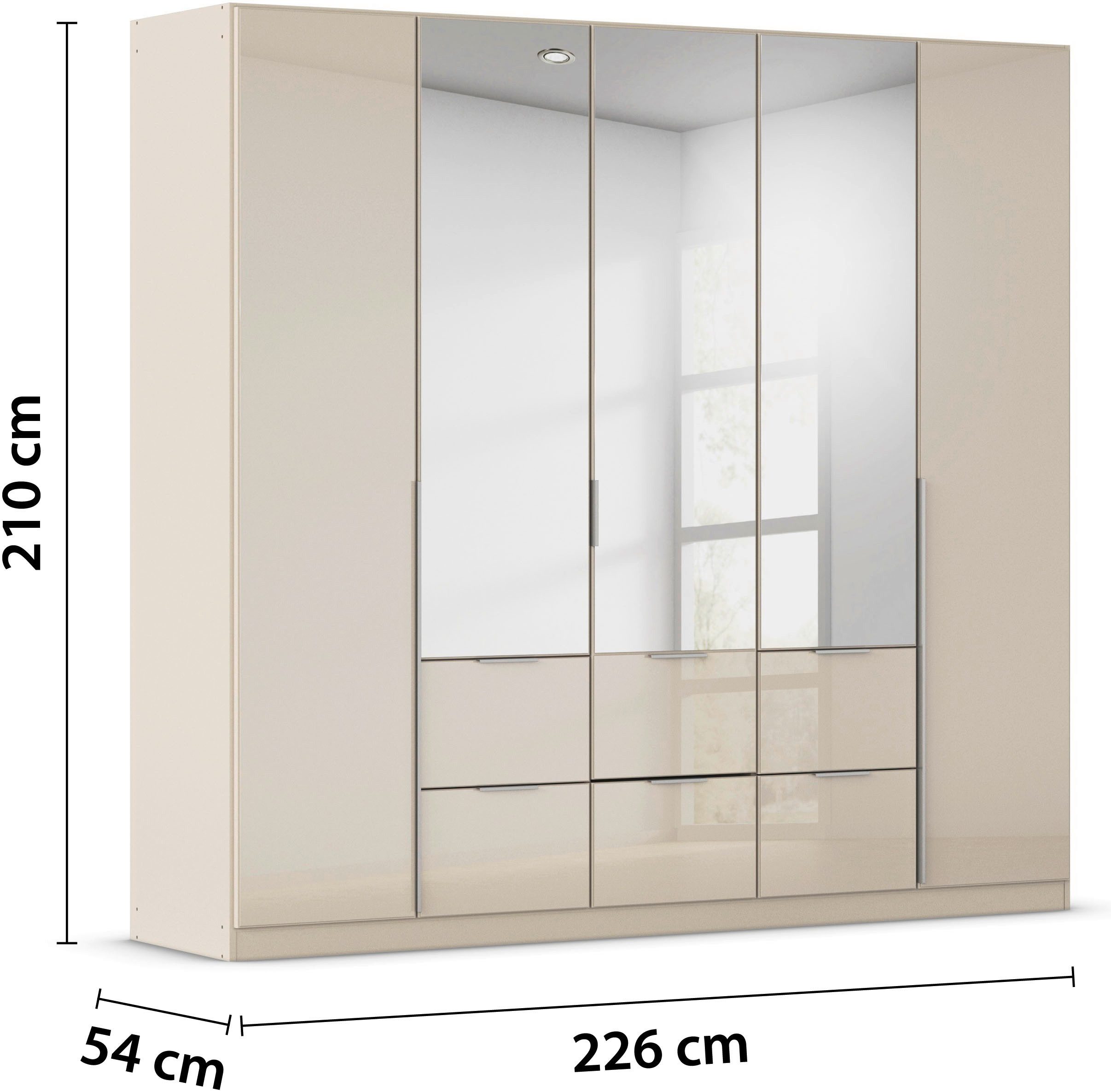 rauch Draaideurkast Kledingkasten kast garderobe AGORDO met glazen front