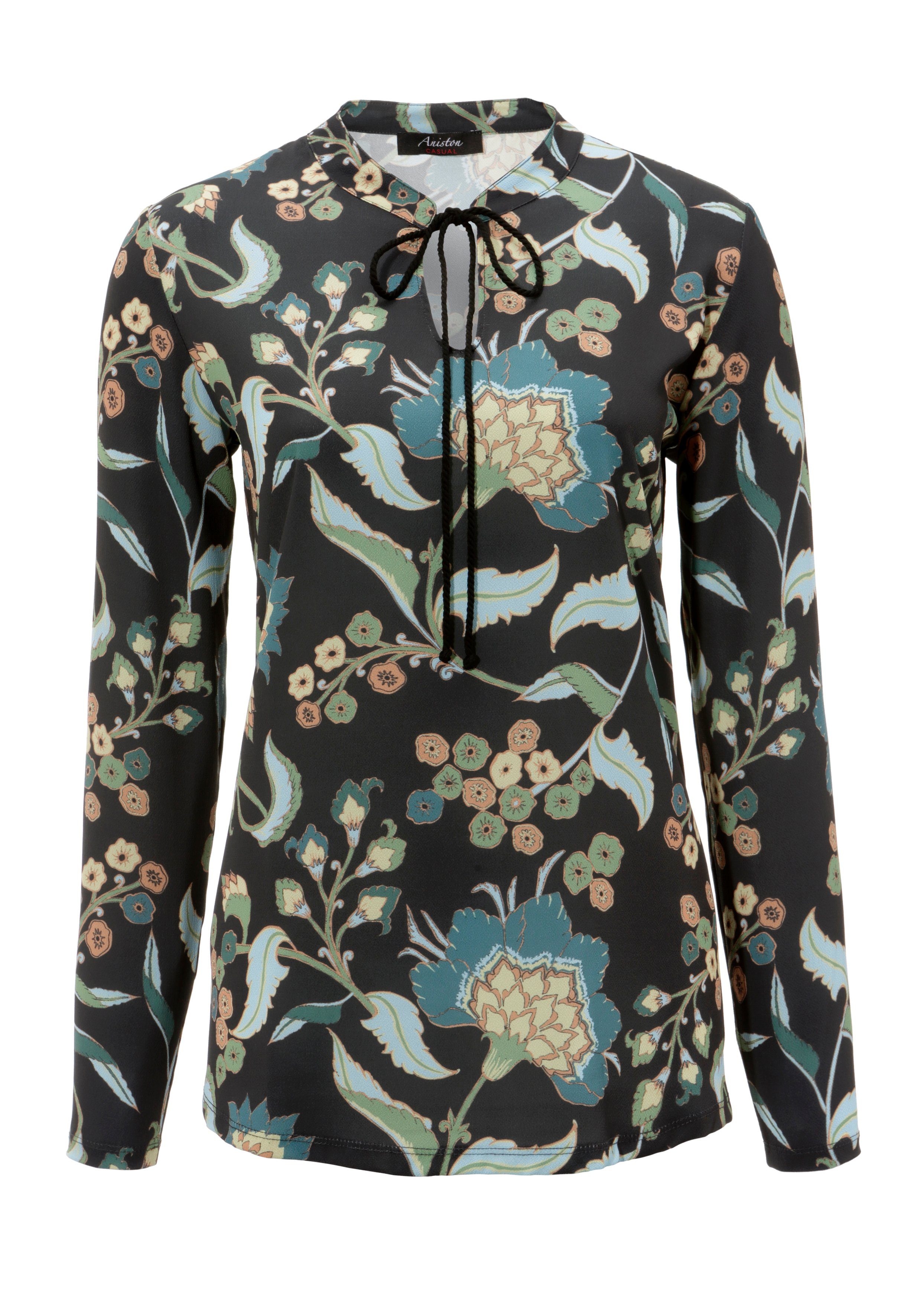 Aniston CASUAL Blouse zonder sluiting met schilderachtige bloemenprint