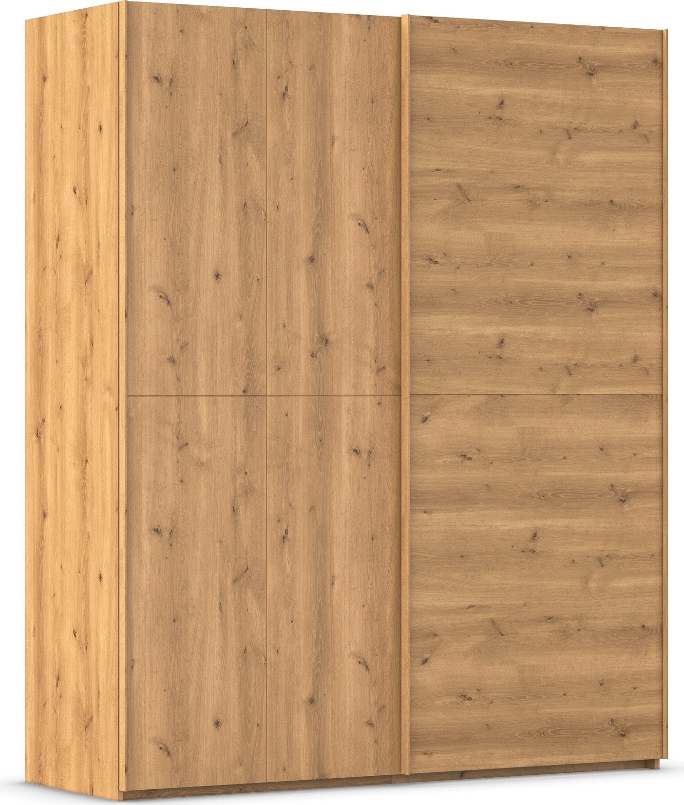 rauch Schuifdeurkast Kledingkast kast garderobe slaapkamerkast SCALE-WOOD verticaal verdeelde deuren in robuust massief eikenhout made in germany