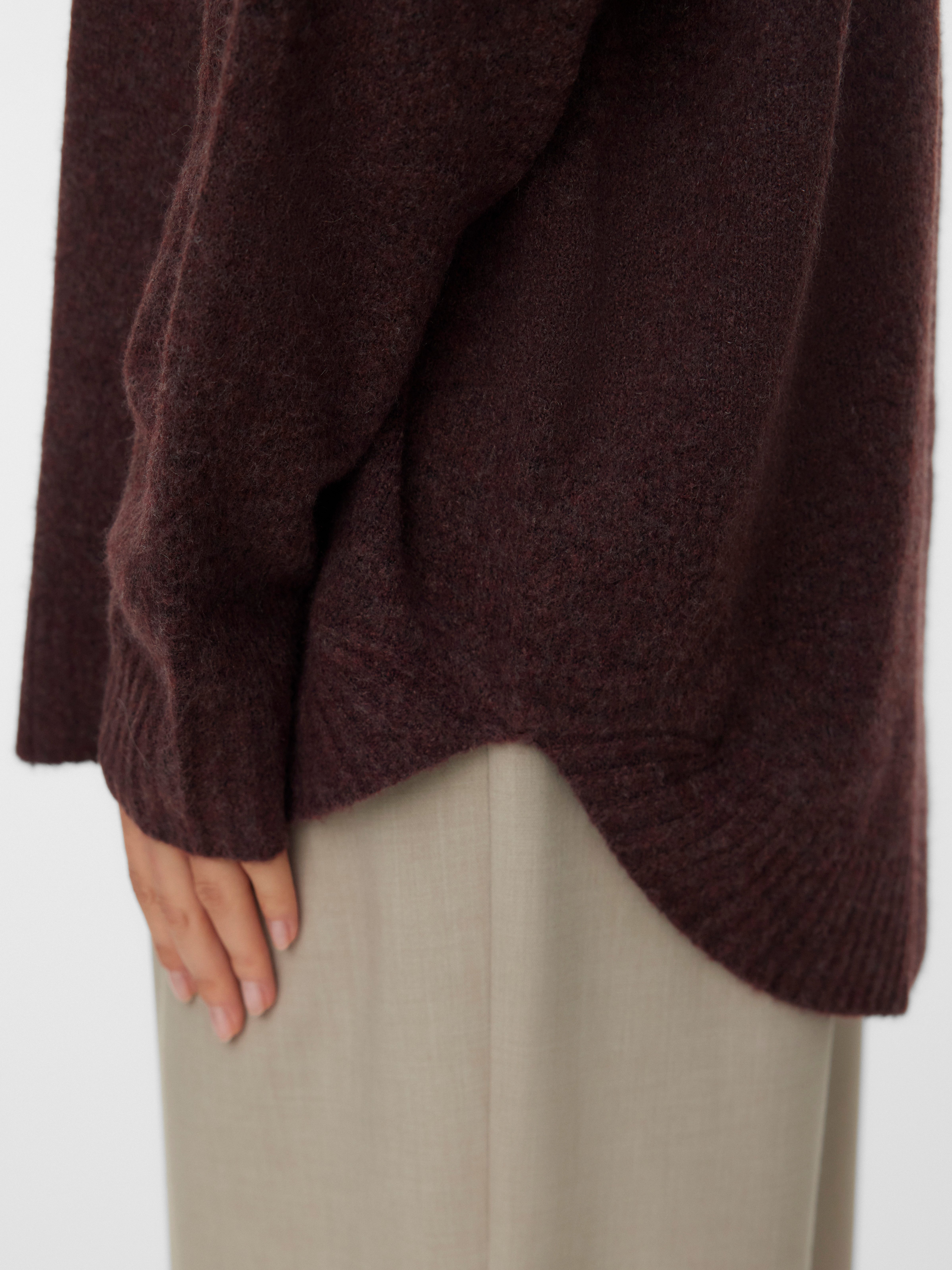 Vero Moda Gebreide trui VMPLAZA LS HIGHNECK LONG PULLOVER GA BOO