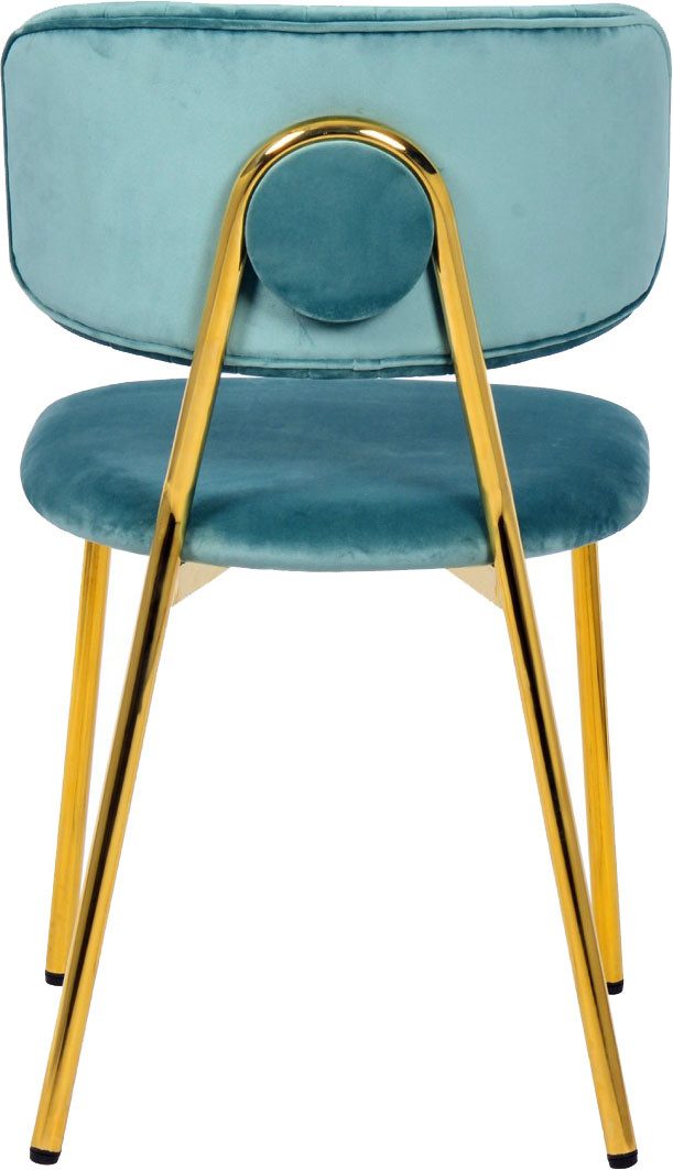 Kayoom Stoel Giselle 125 2-delige set, onderhoudsvriendelijke fluwelen bekleding met armleuningen, goudkleurige frame van roestvrij staal, fluwelen bekleding, decoratieve stiksels (set, 2 stuks)