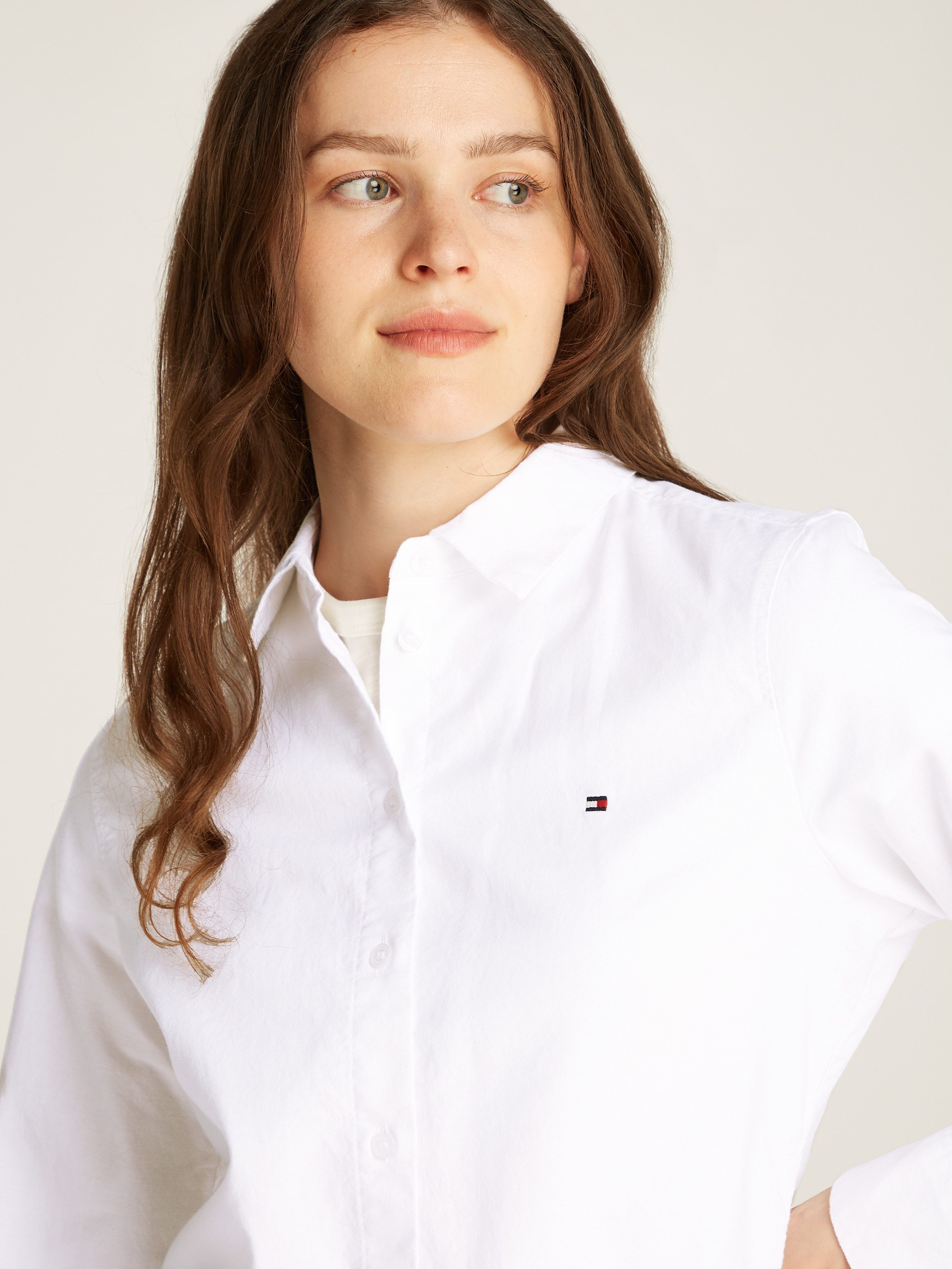 Tommy Hilfiger Overhemdblouse STRETCH OXFORD REGULAR SHIRT