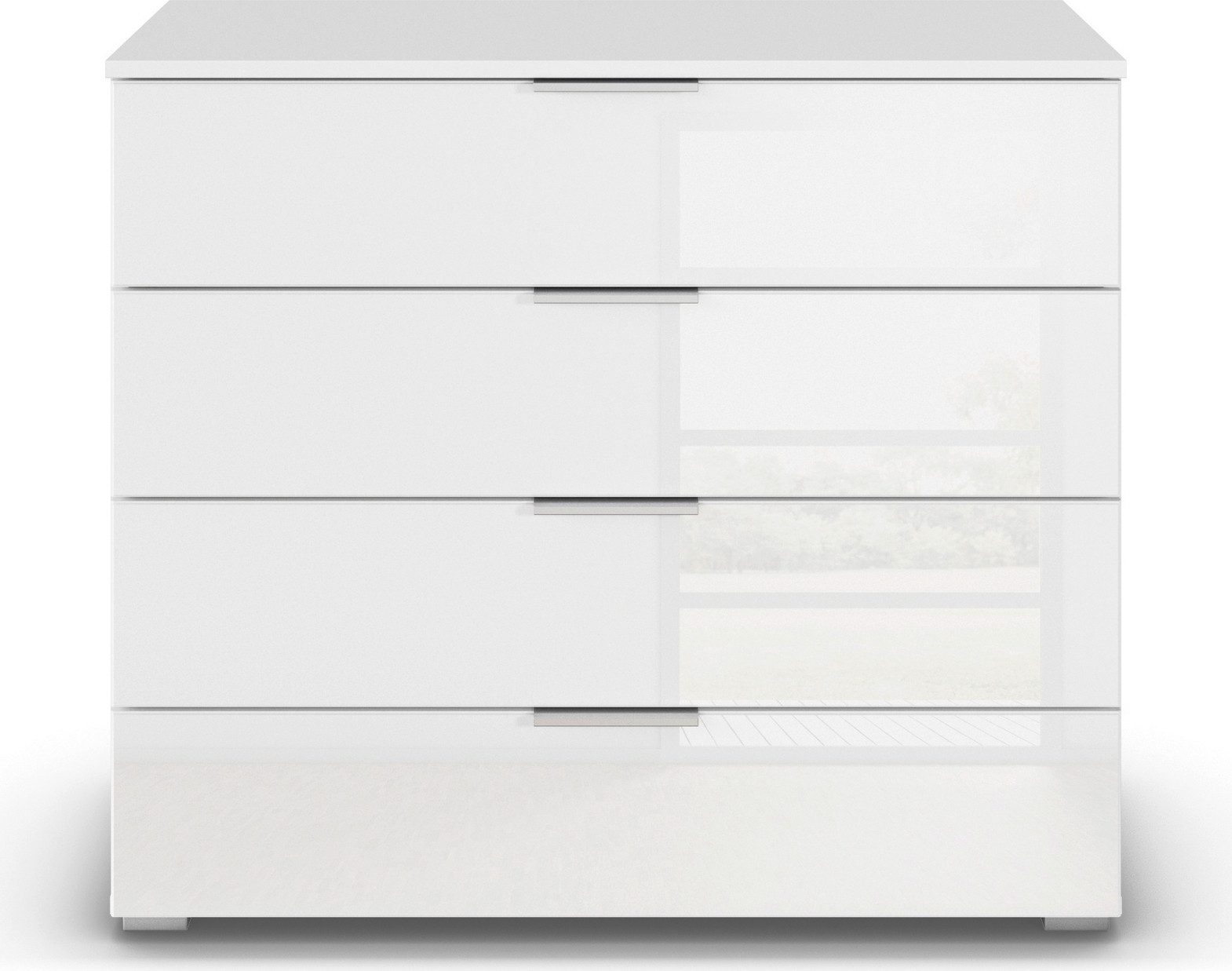 rauch Ladekast Sideboard AGORDO met glazen front Breedte 93 cm met 4 grote lades voor veel opbergruimte MADE IN GERMANY